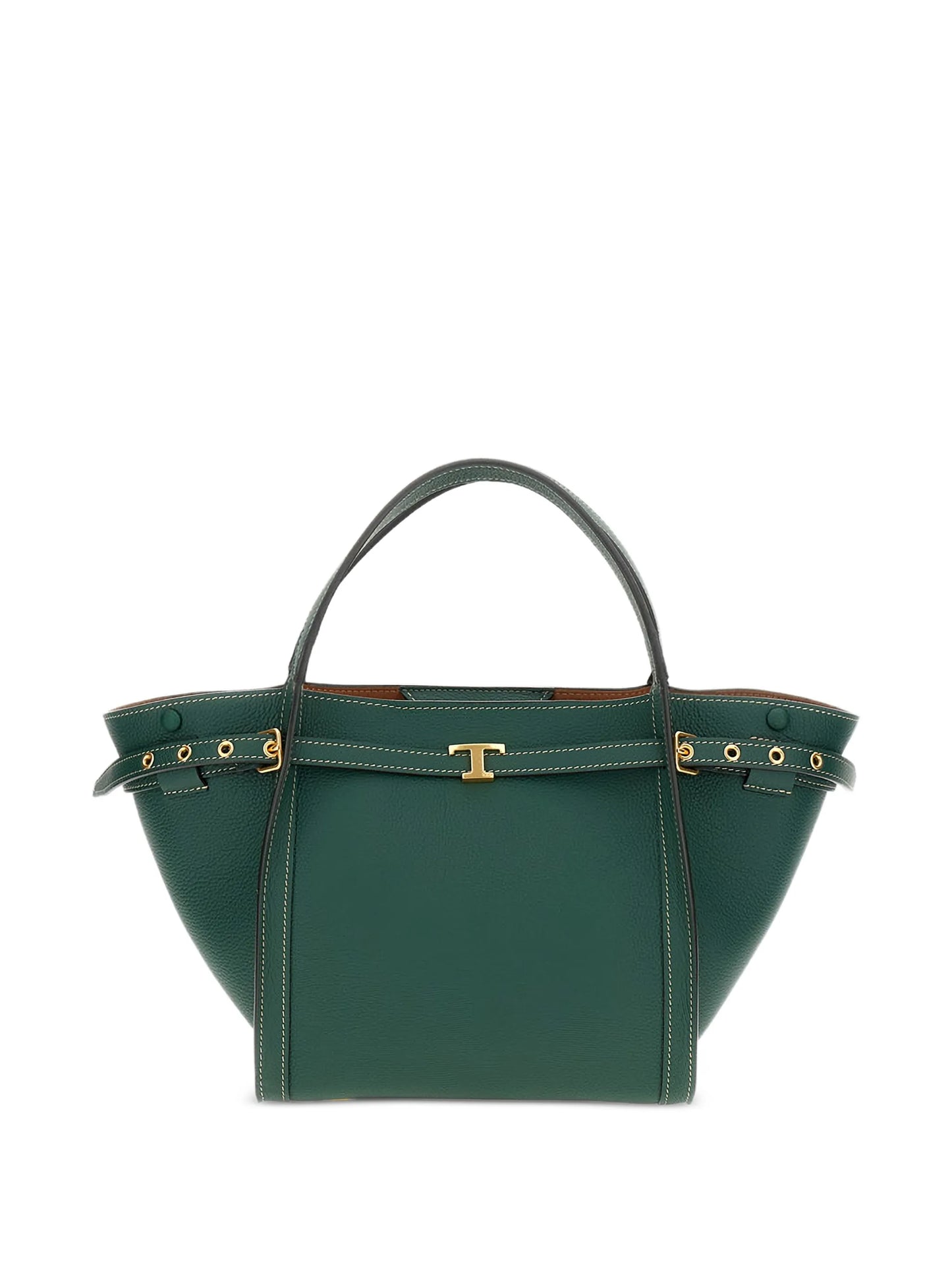 small leather shopping tote bag