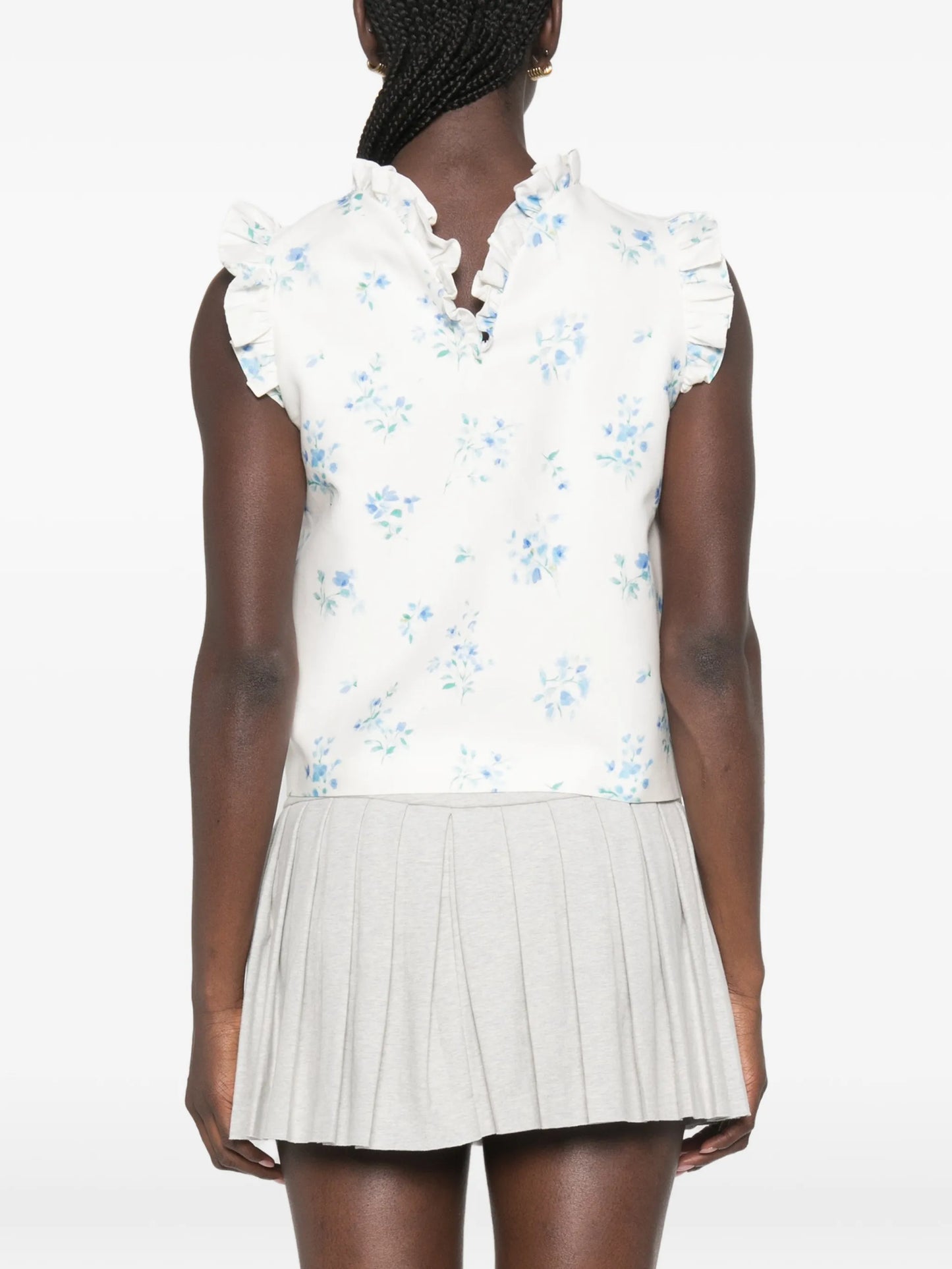 floral-print top