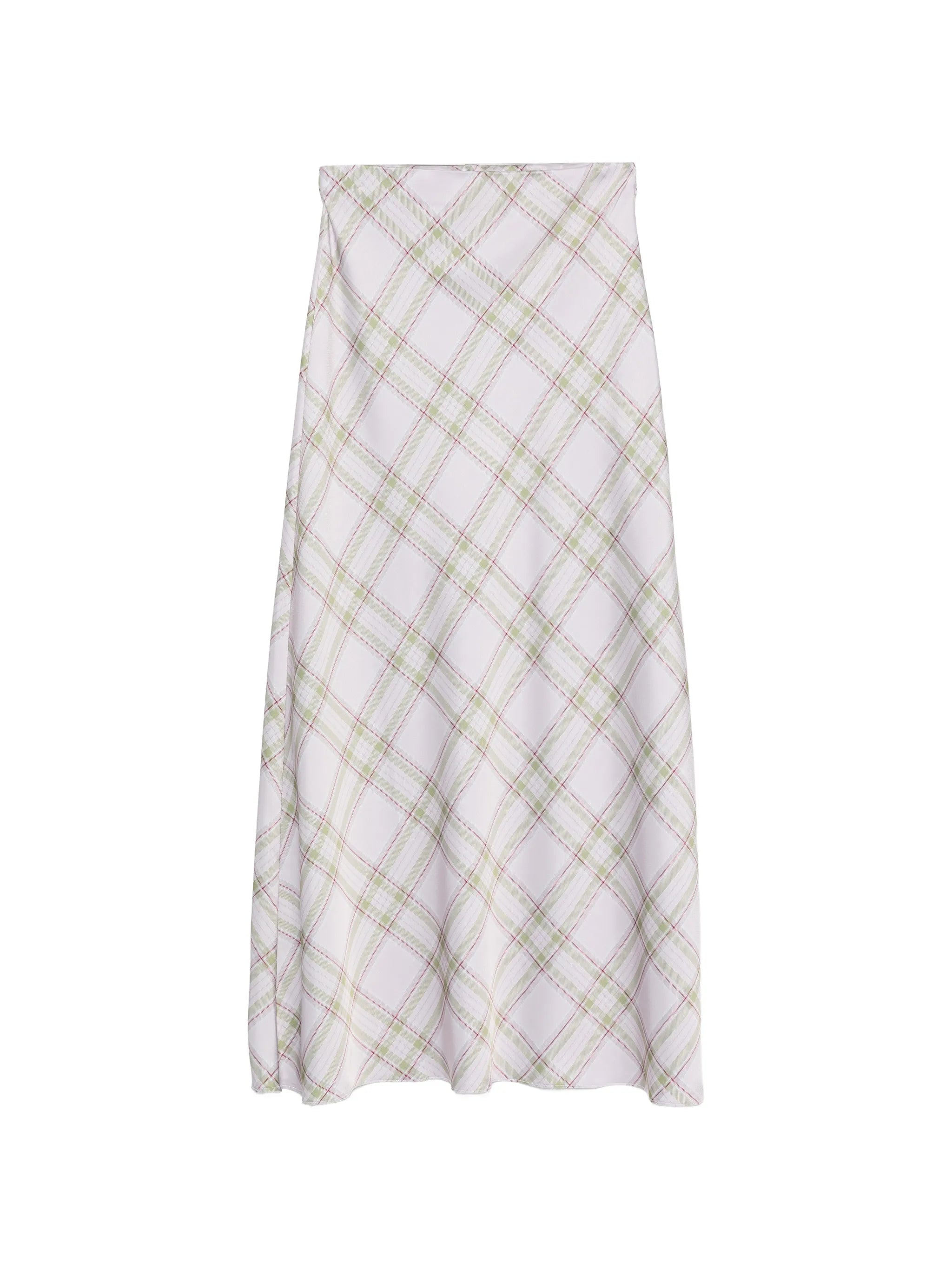 tartan-pattern maxi skirt