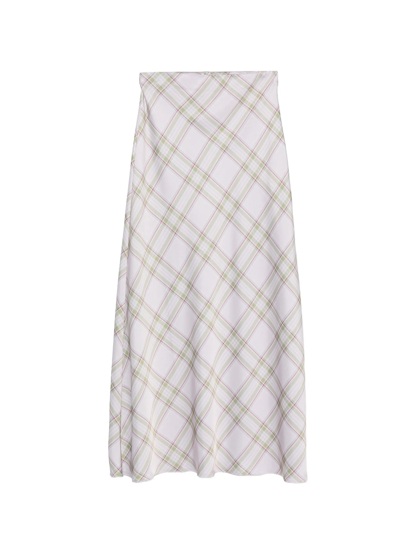 tartan-pattern maxi skirt