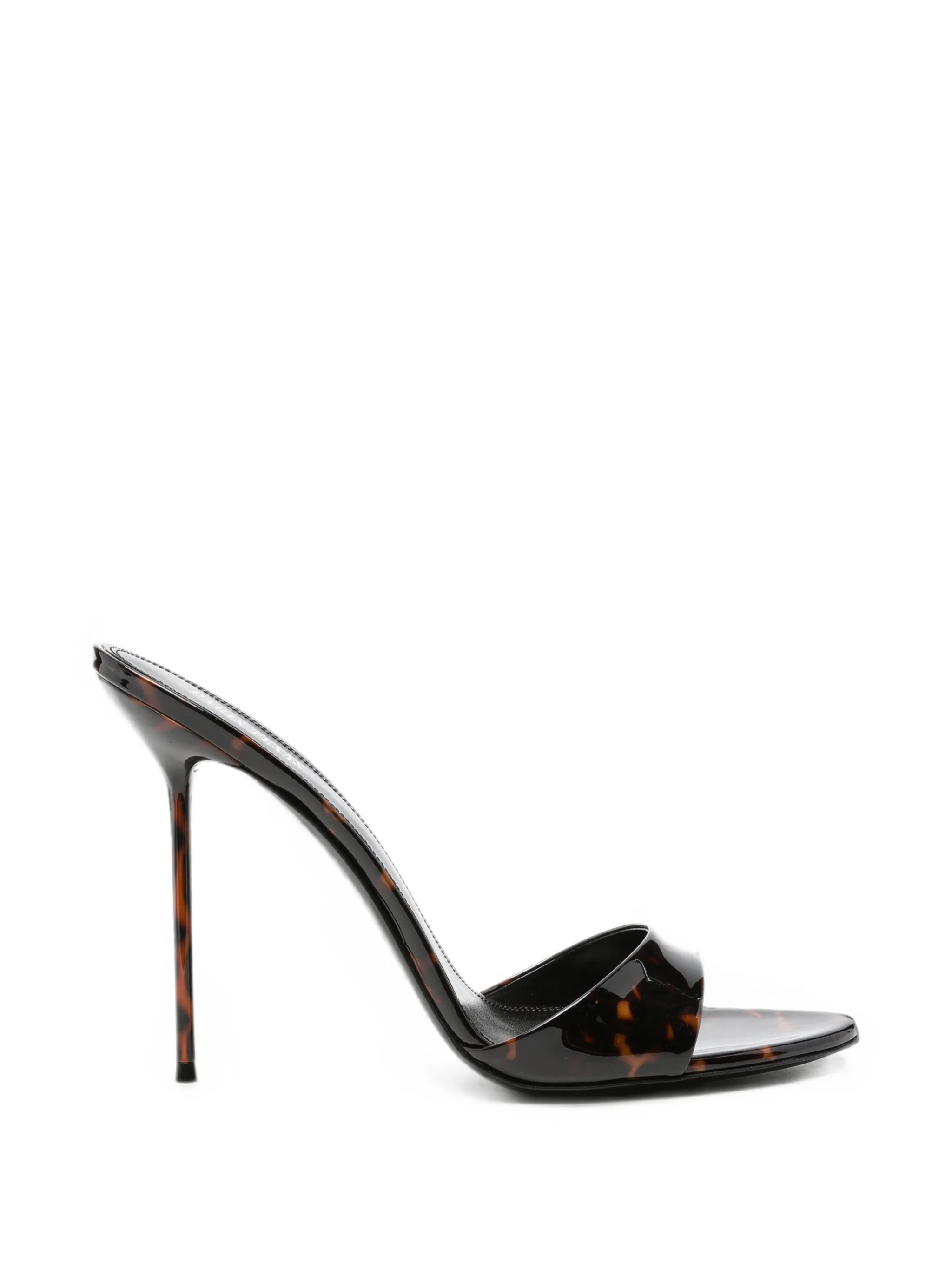 Lidia tortoise patent leather mules 105