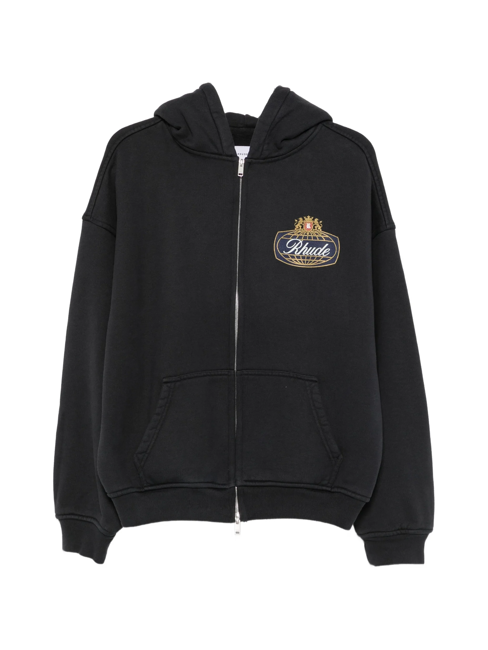 safari crest zip-up hoodie