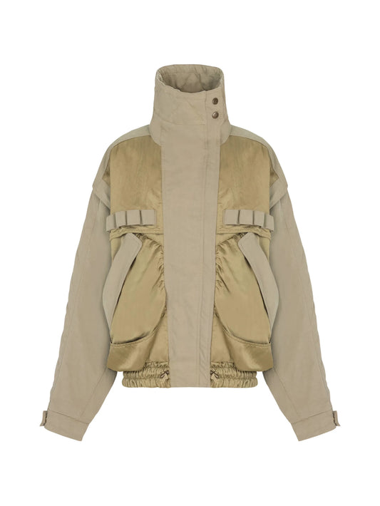twill cotton bomber jacket