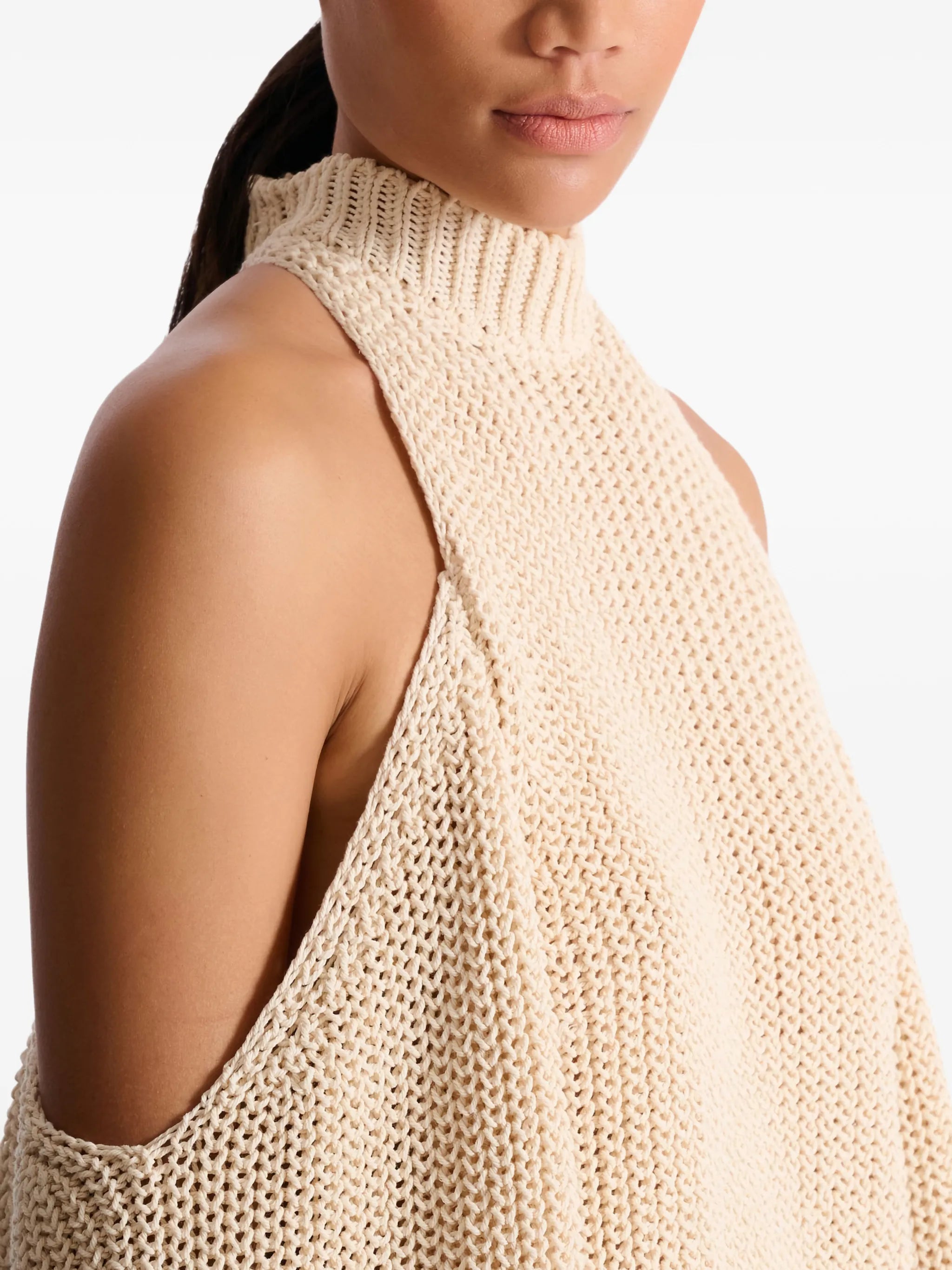 open-shoulder sweater