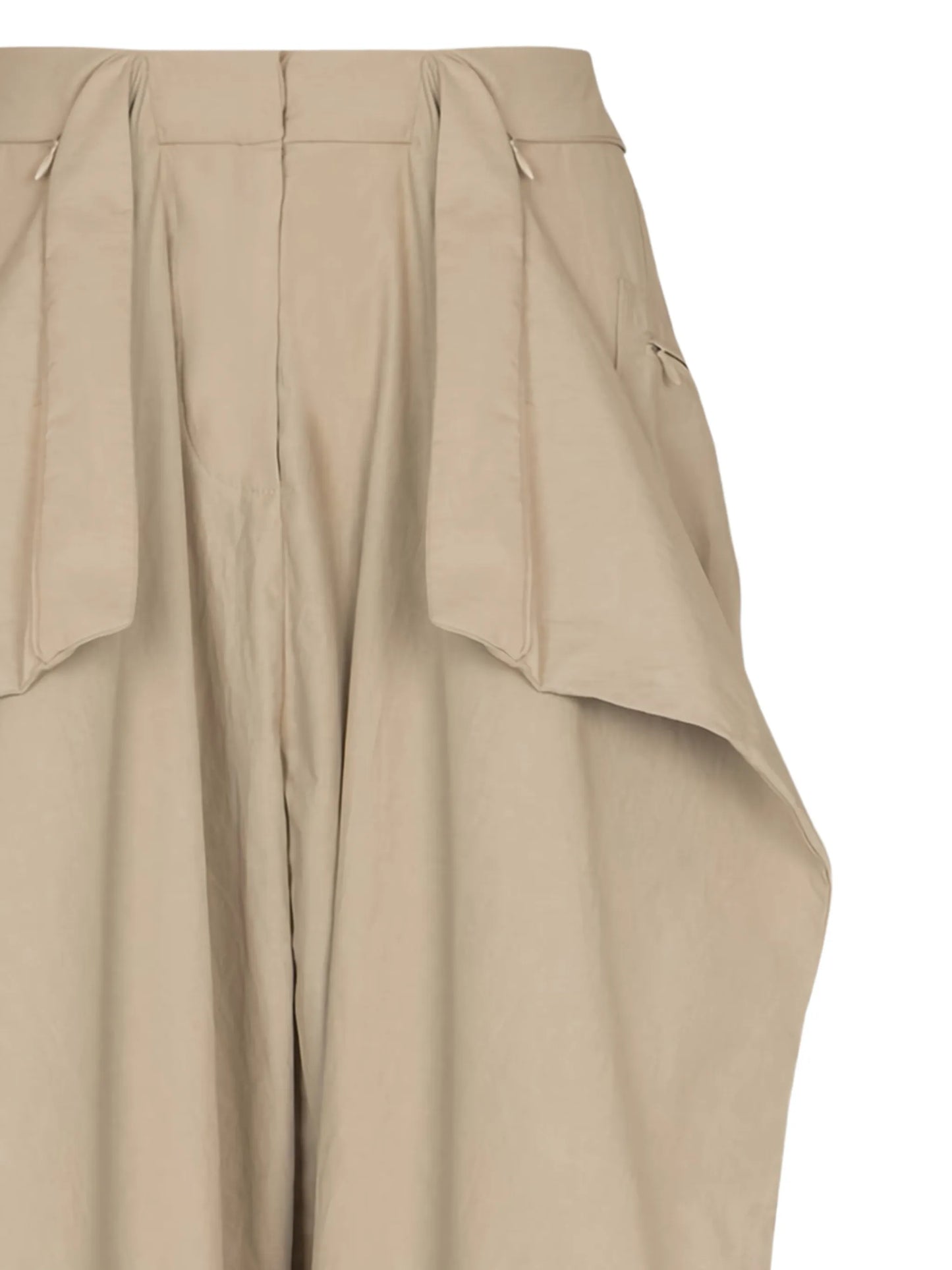 beige tapered trousers