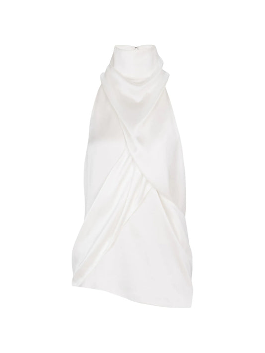 halterneck sleeveless blouse