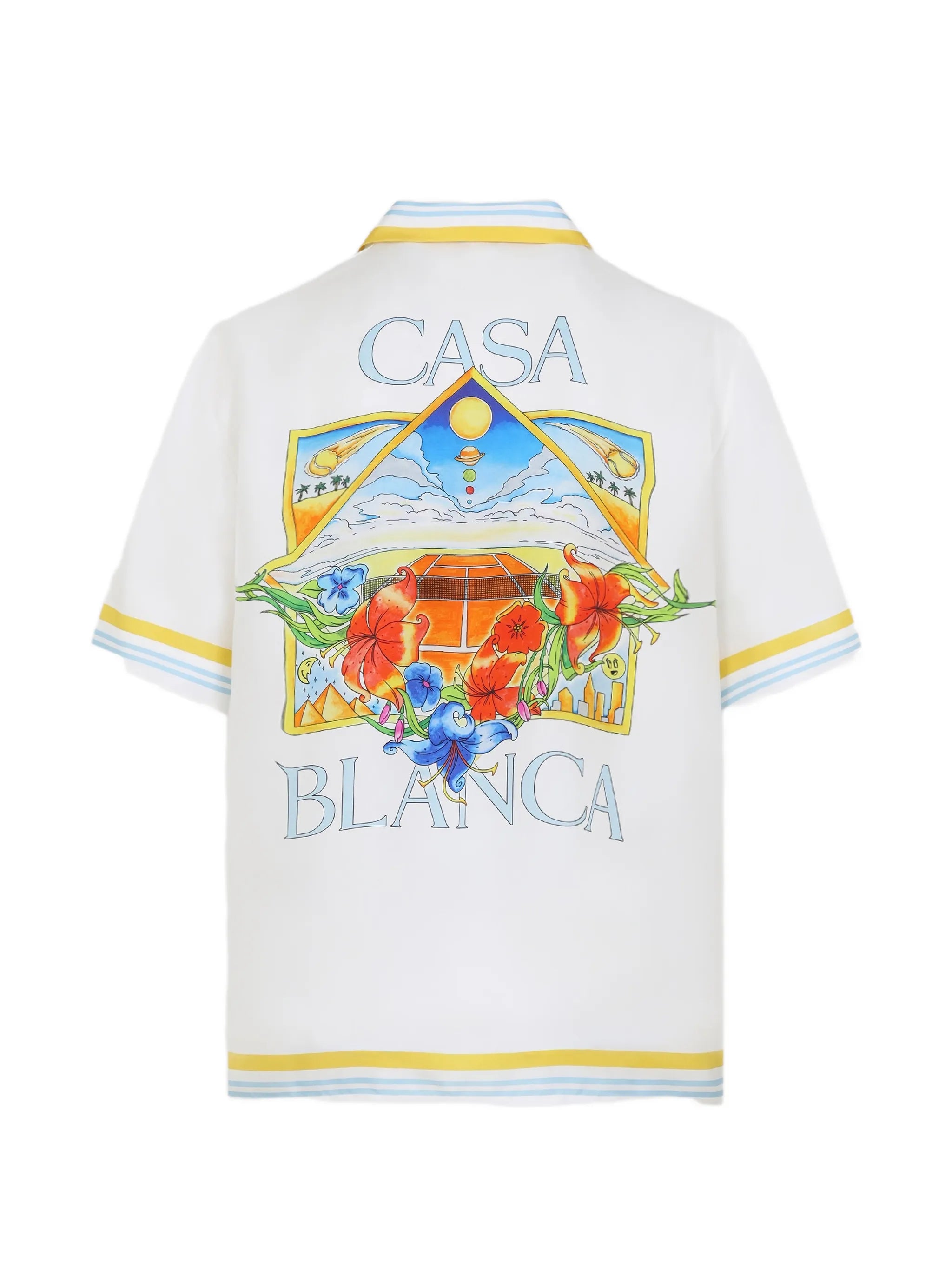 camp-collar printed shirt