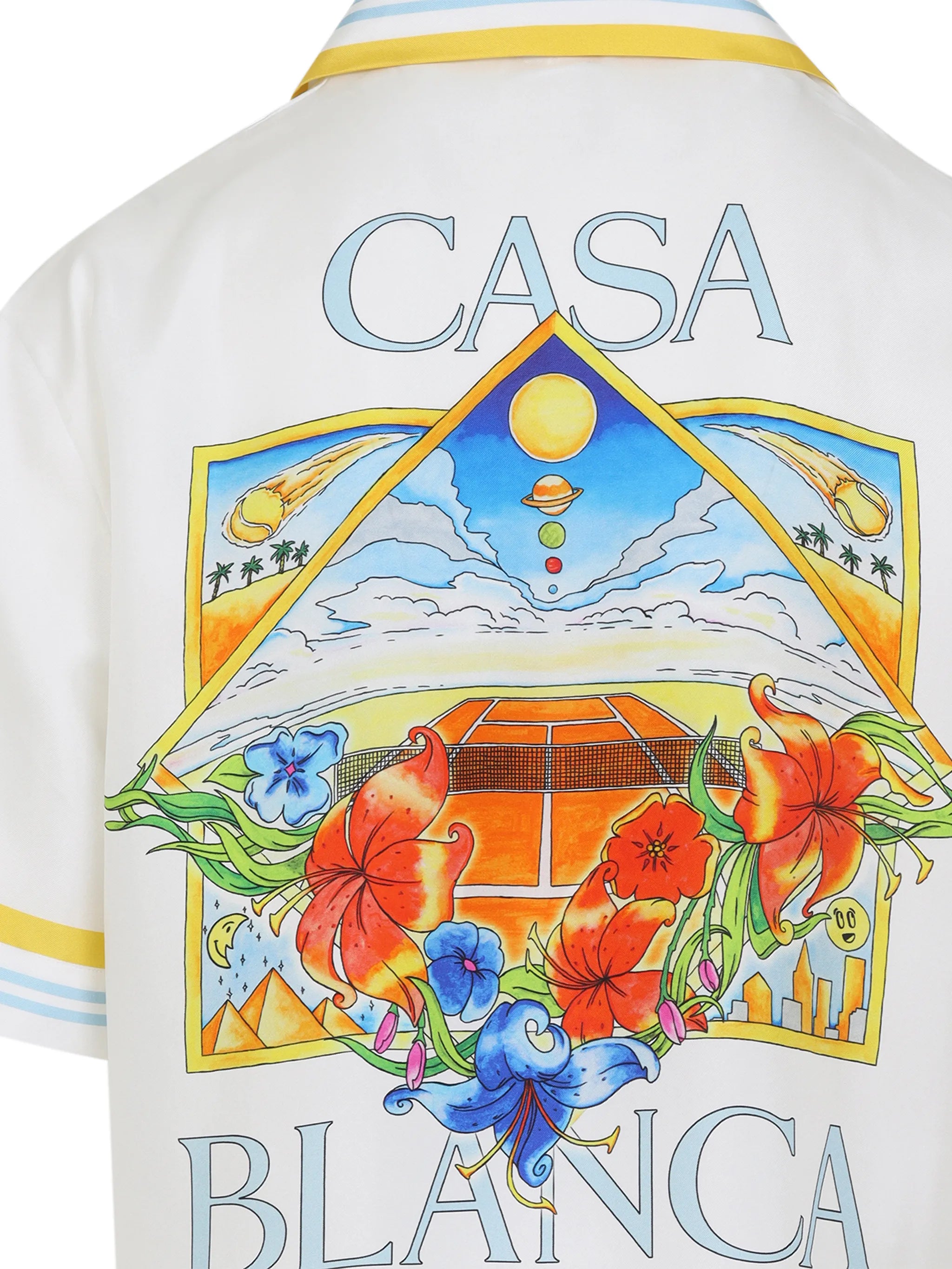 camp-collar printed shirt
