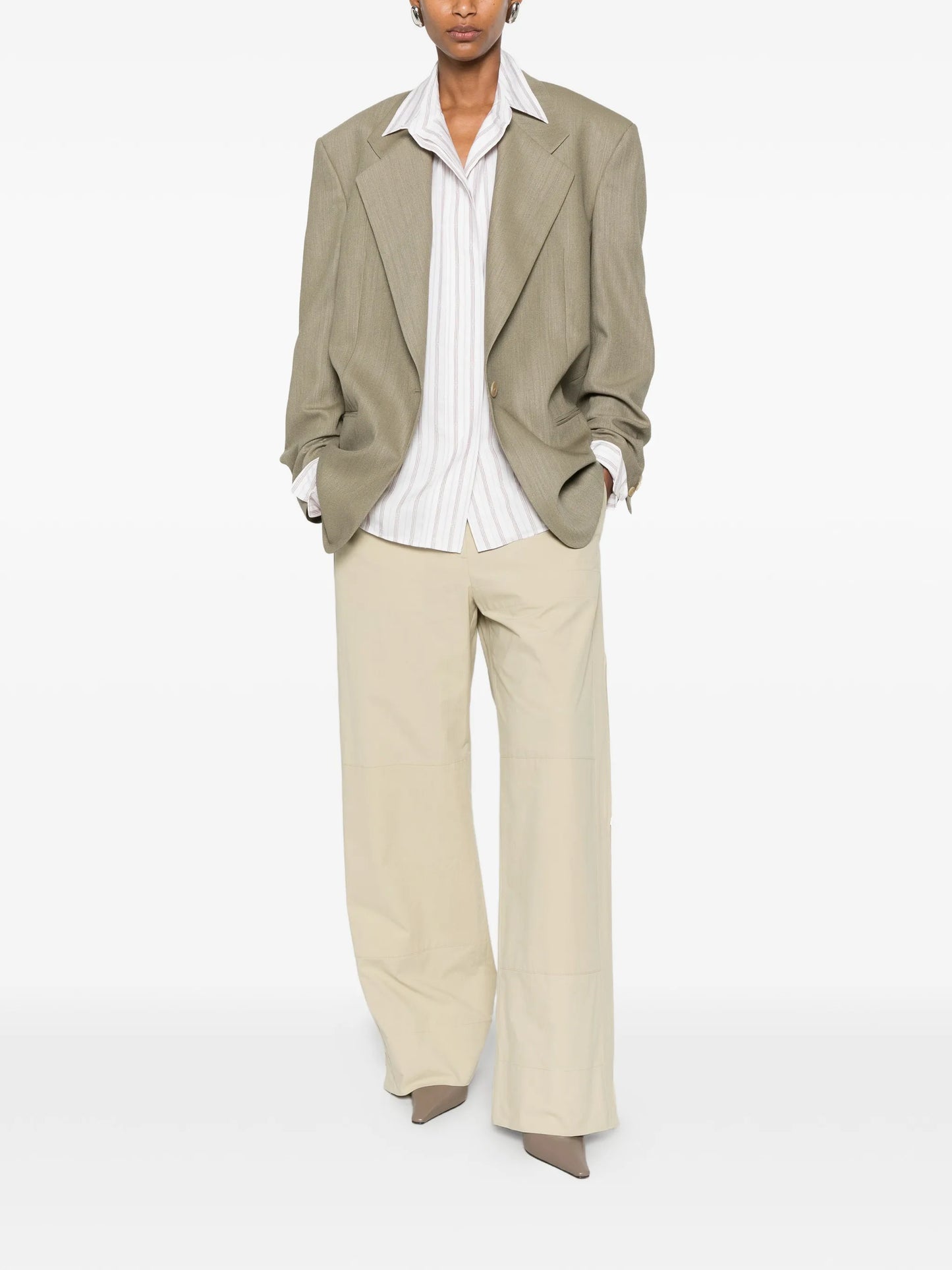 Amari vertical-stripe shirt