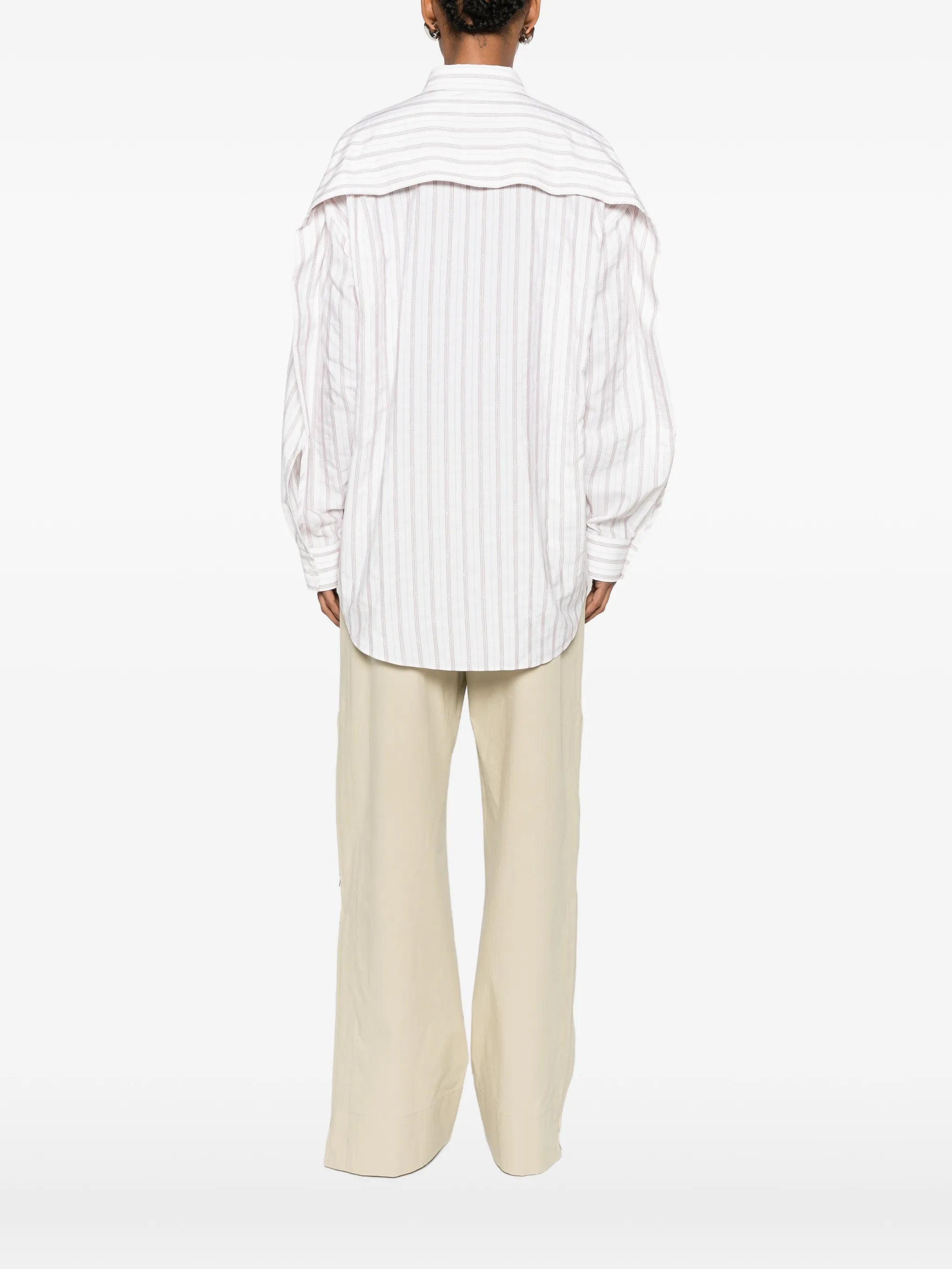Amari vertical-stripe shirt
