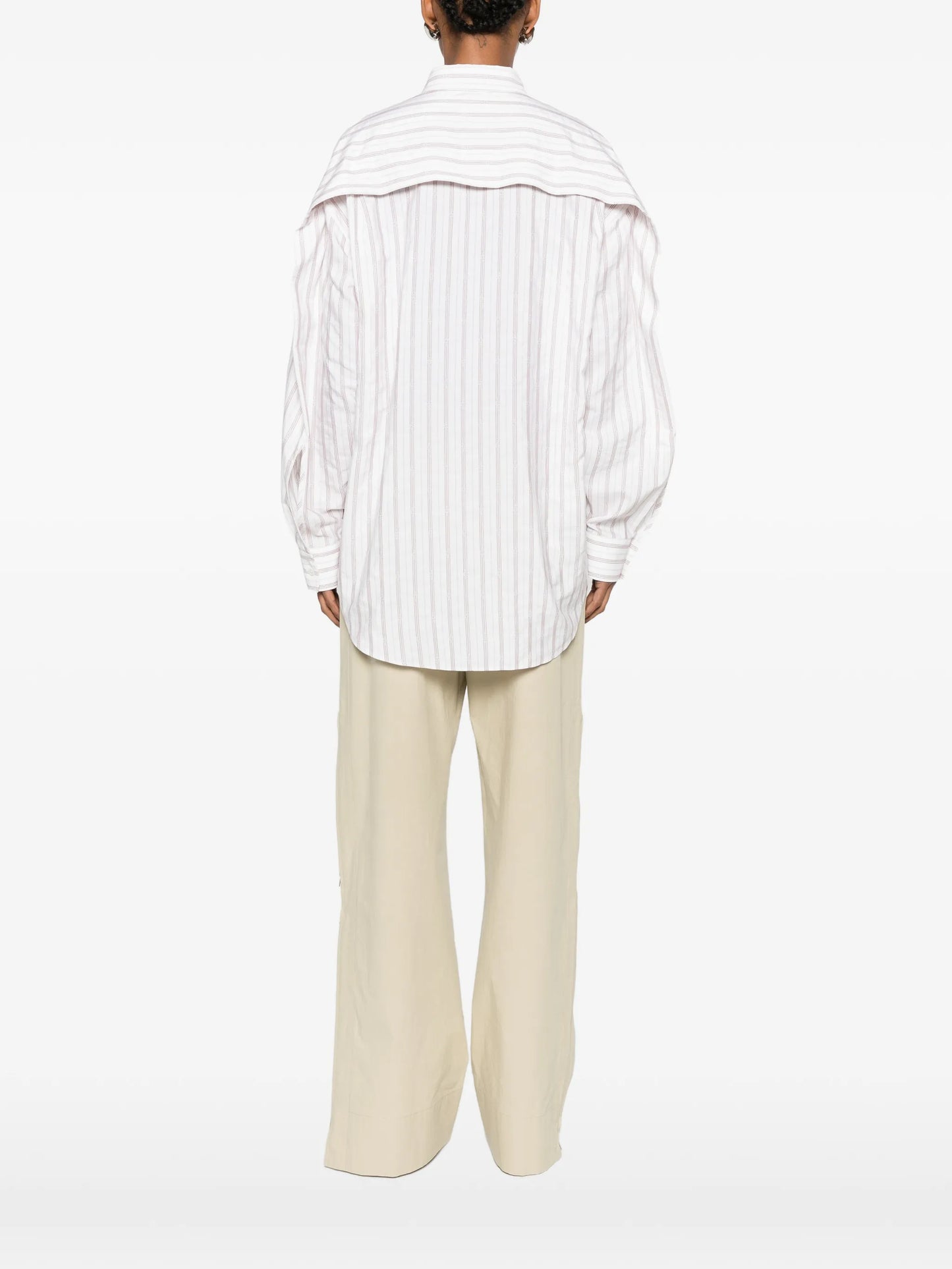 Amari vertical-stripe shirt