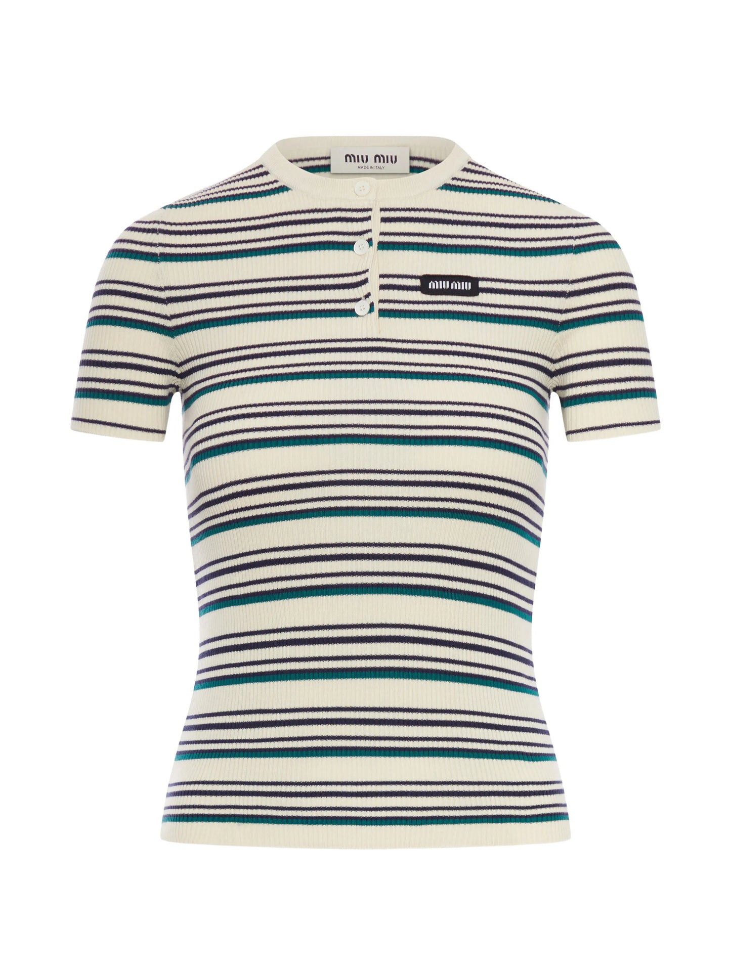 striped cotton polo jumper