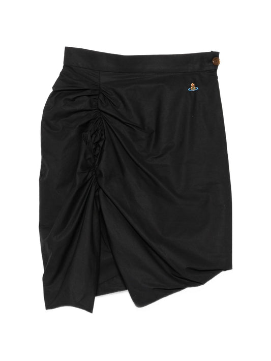 Panther ruched mini skirt