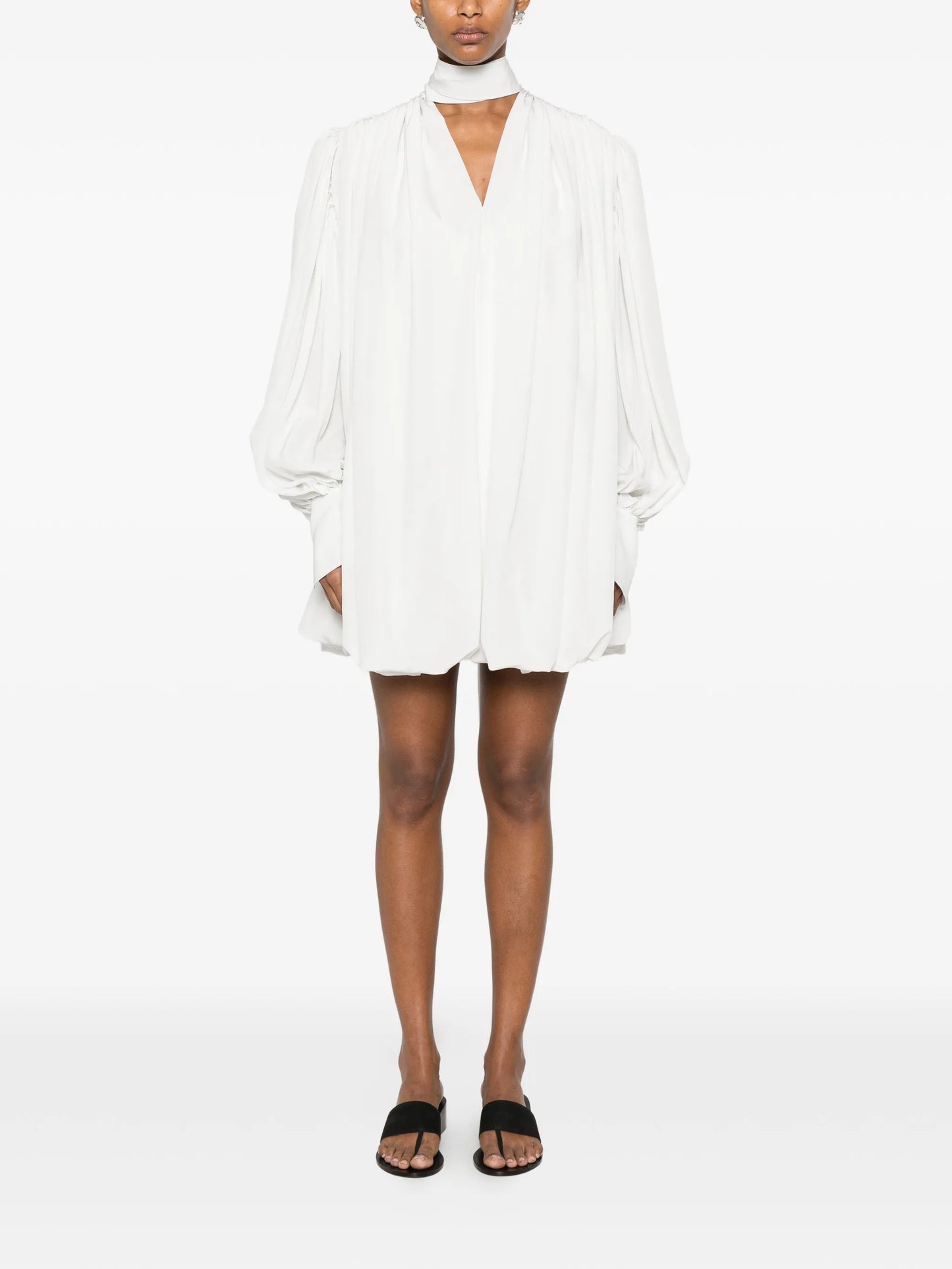 mini Allegra pleated-bubble dress