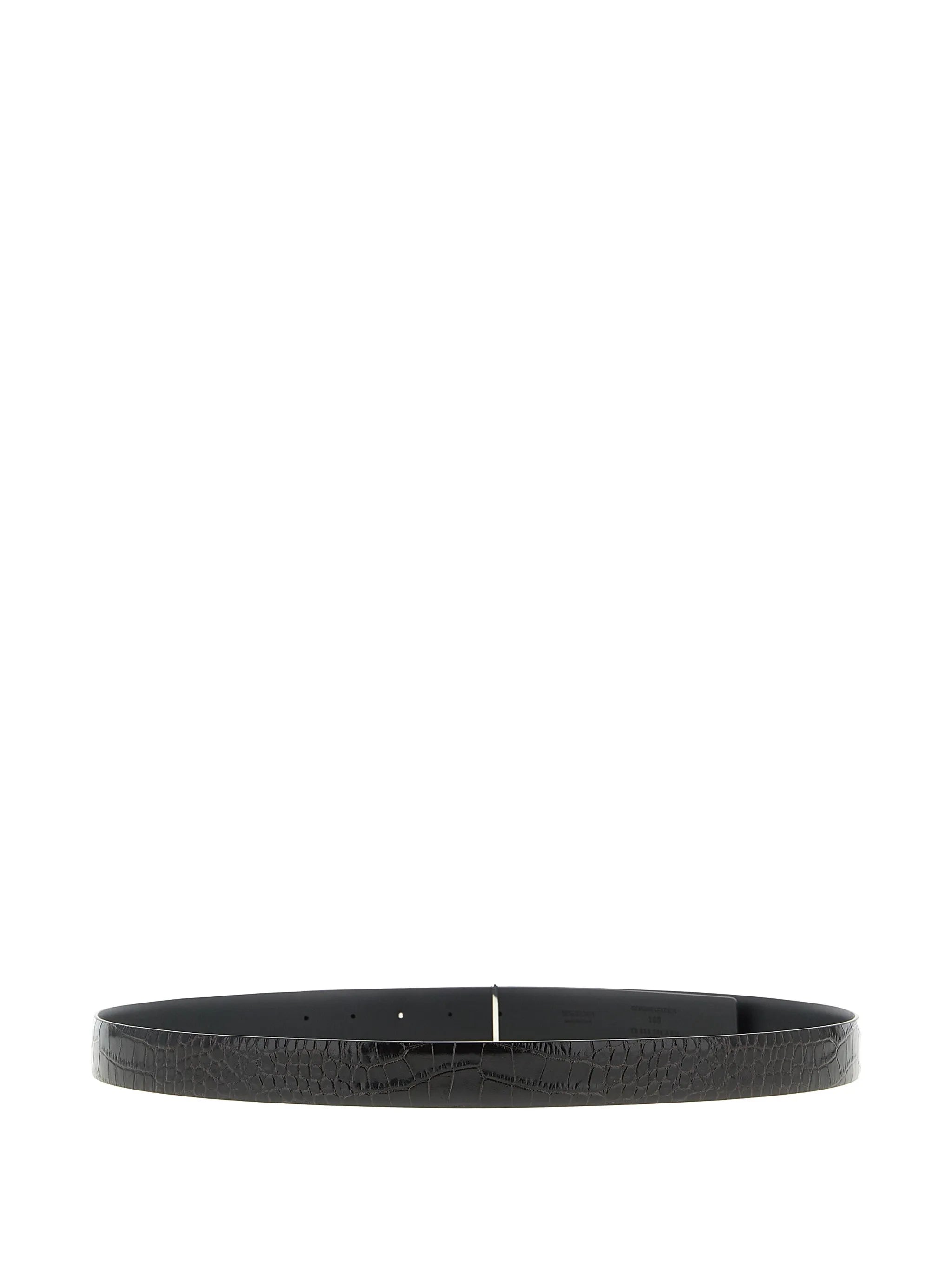 reversible python-print buckle belt