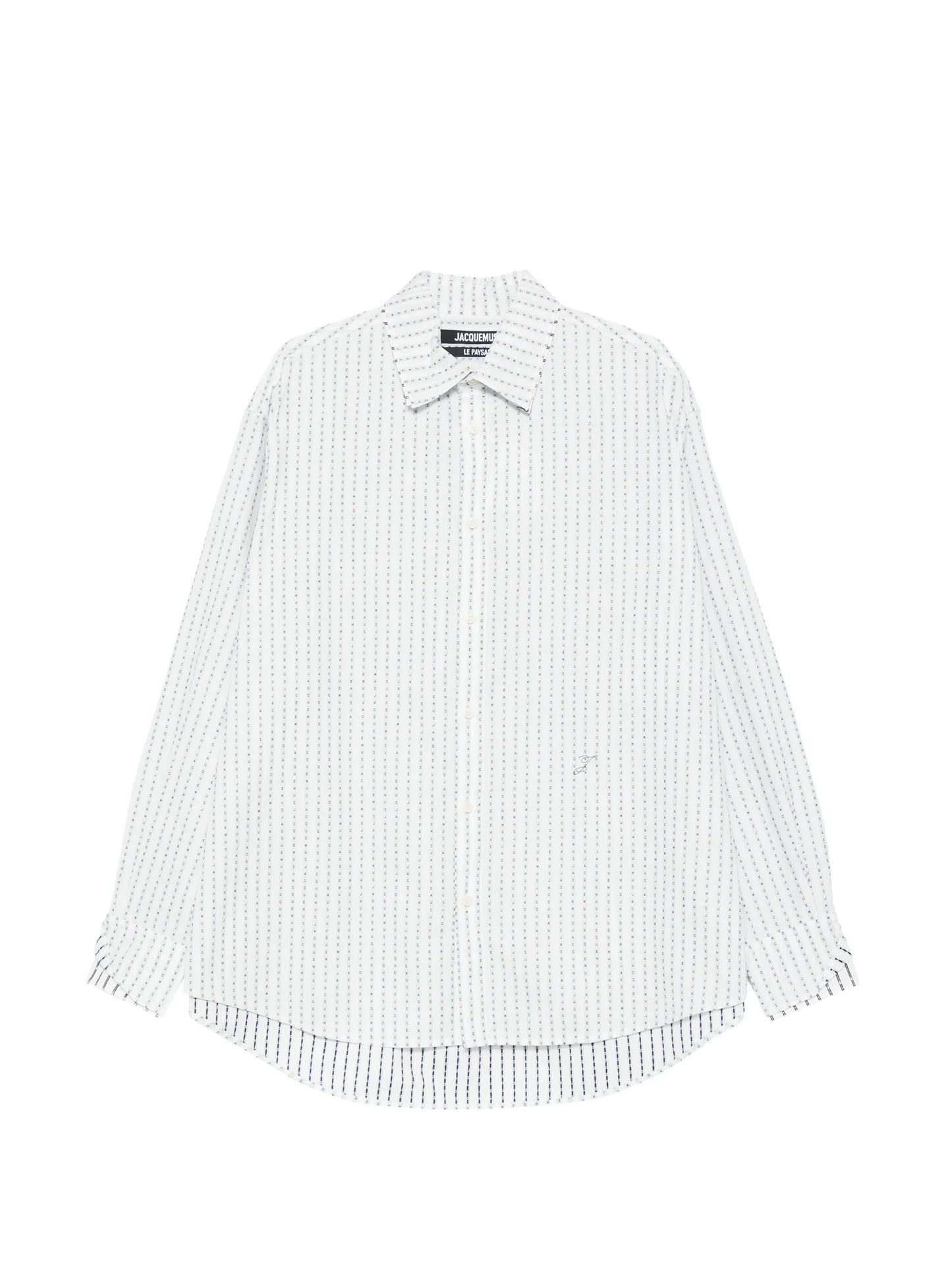 Letro printed pinstriped shirt