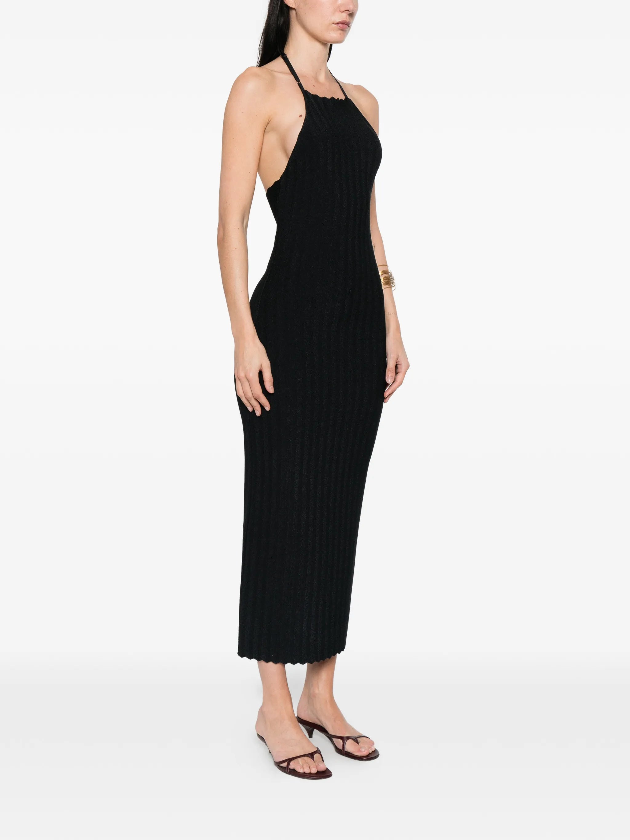 Tablier knitted midi dress