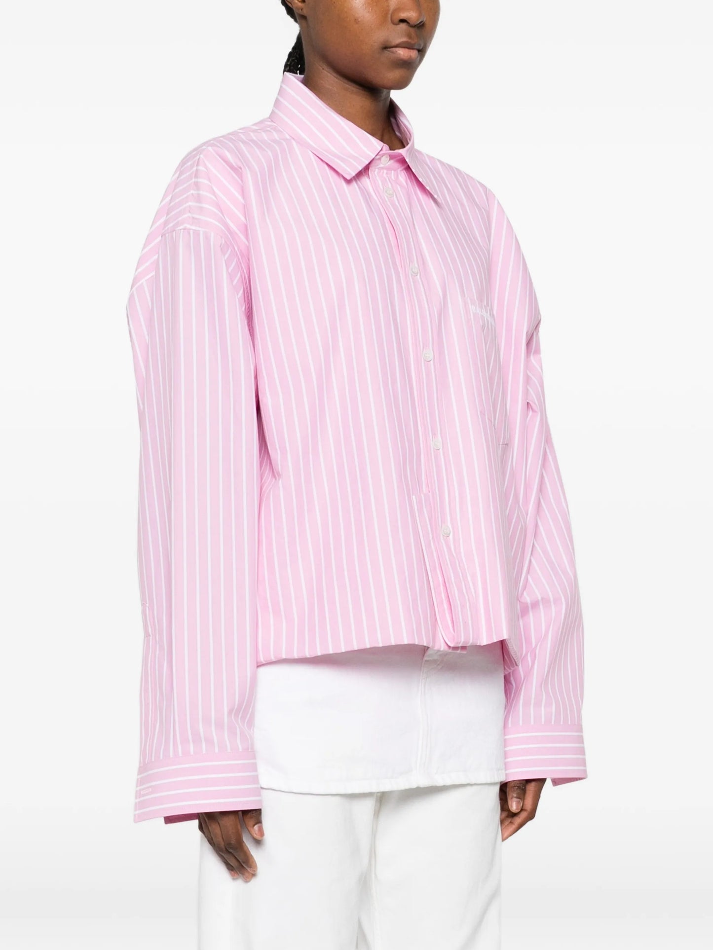 striped-pattern shirt