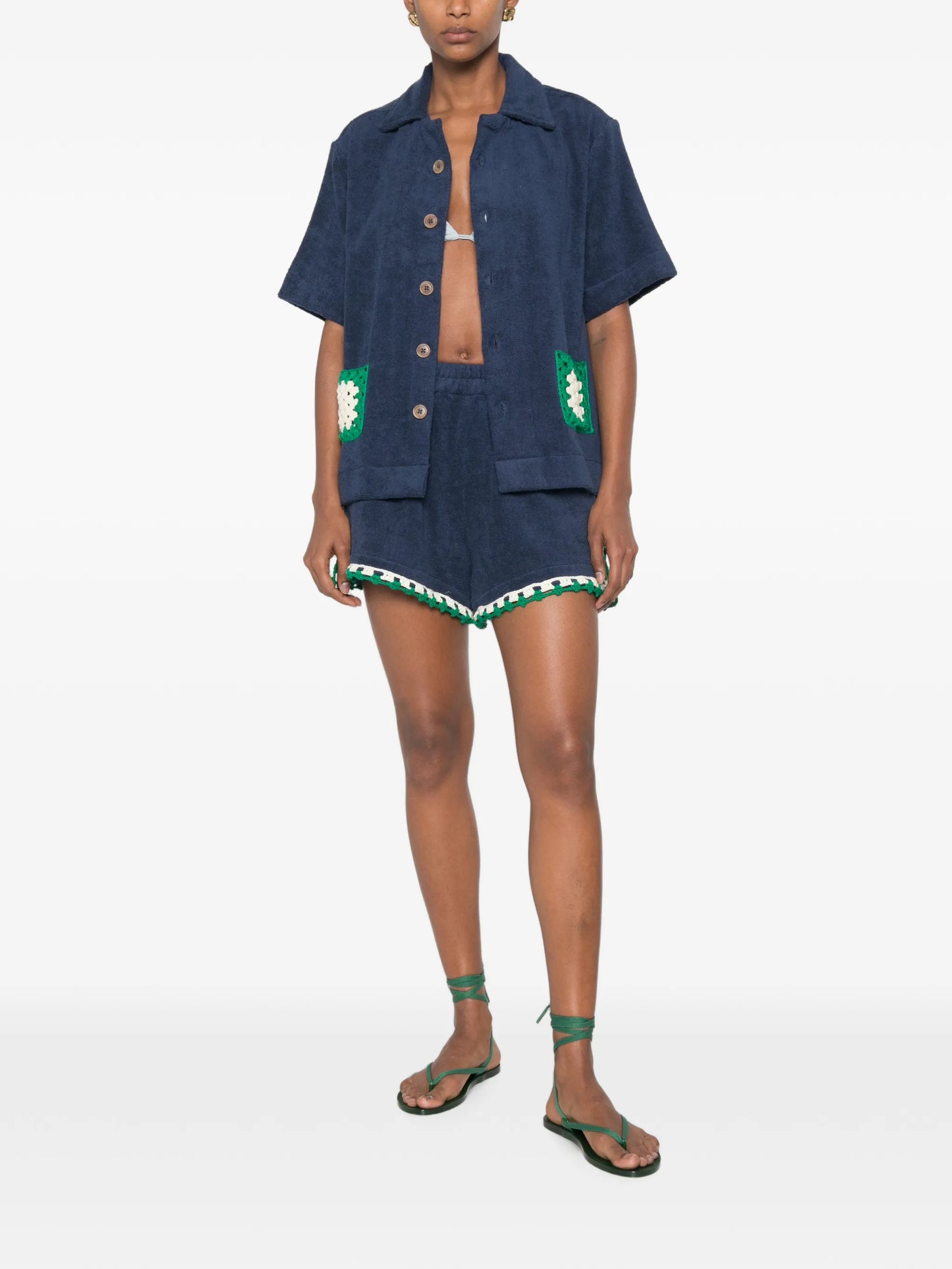 Estate crochet-trim shorts