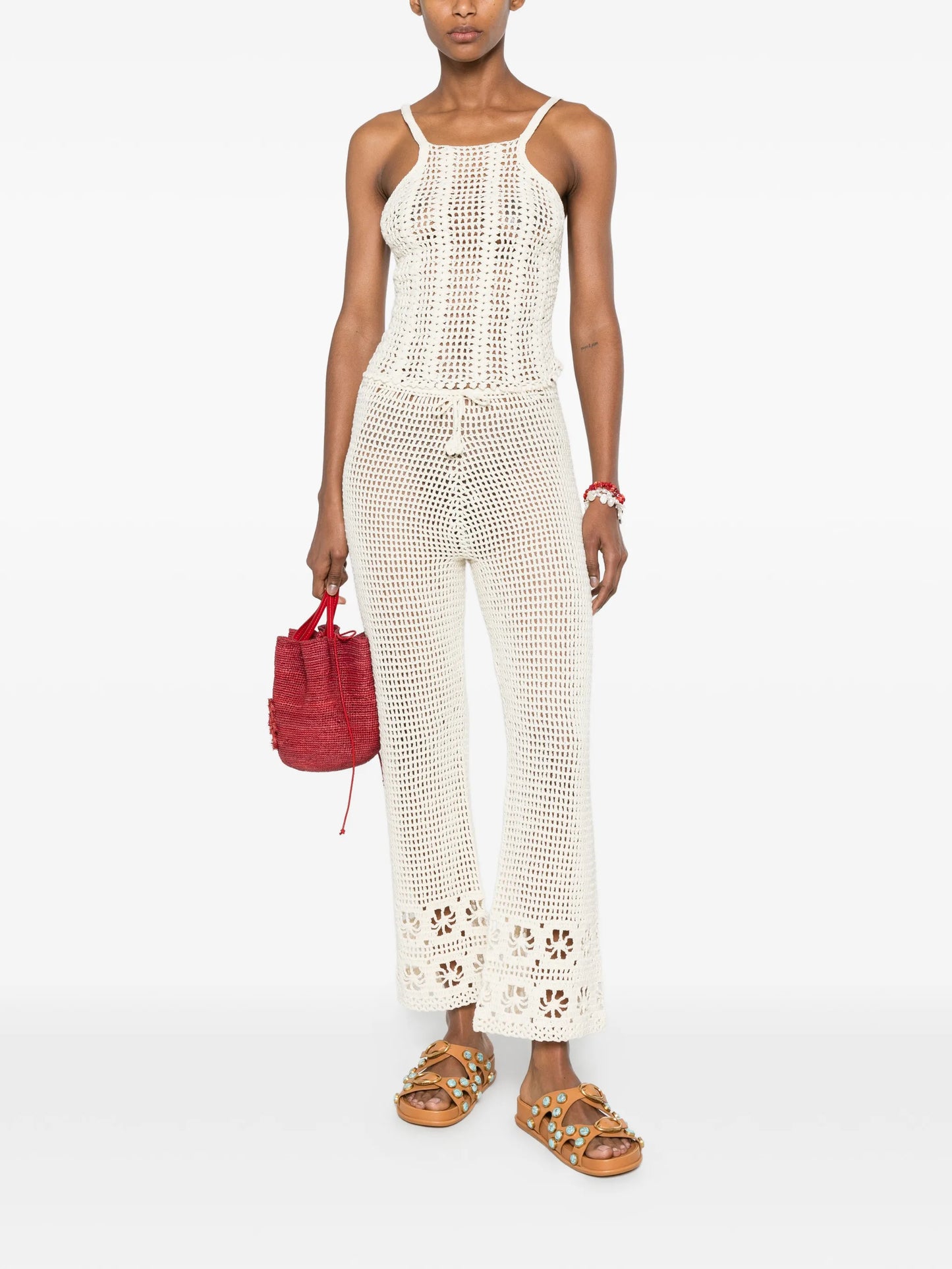 crochet-knit top
