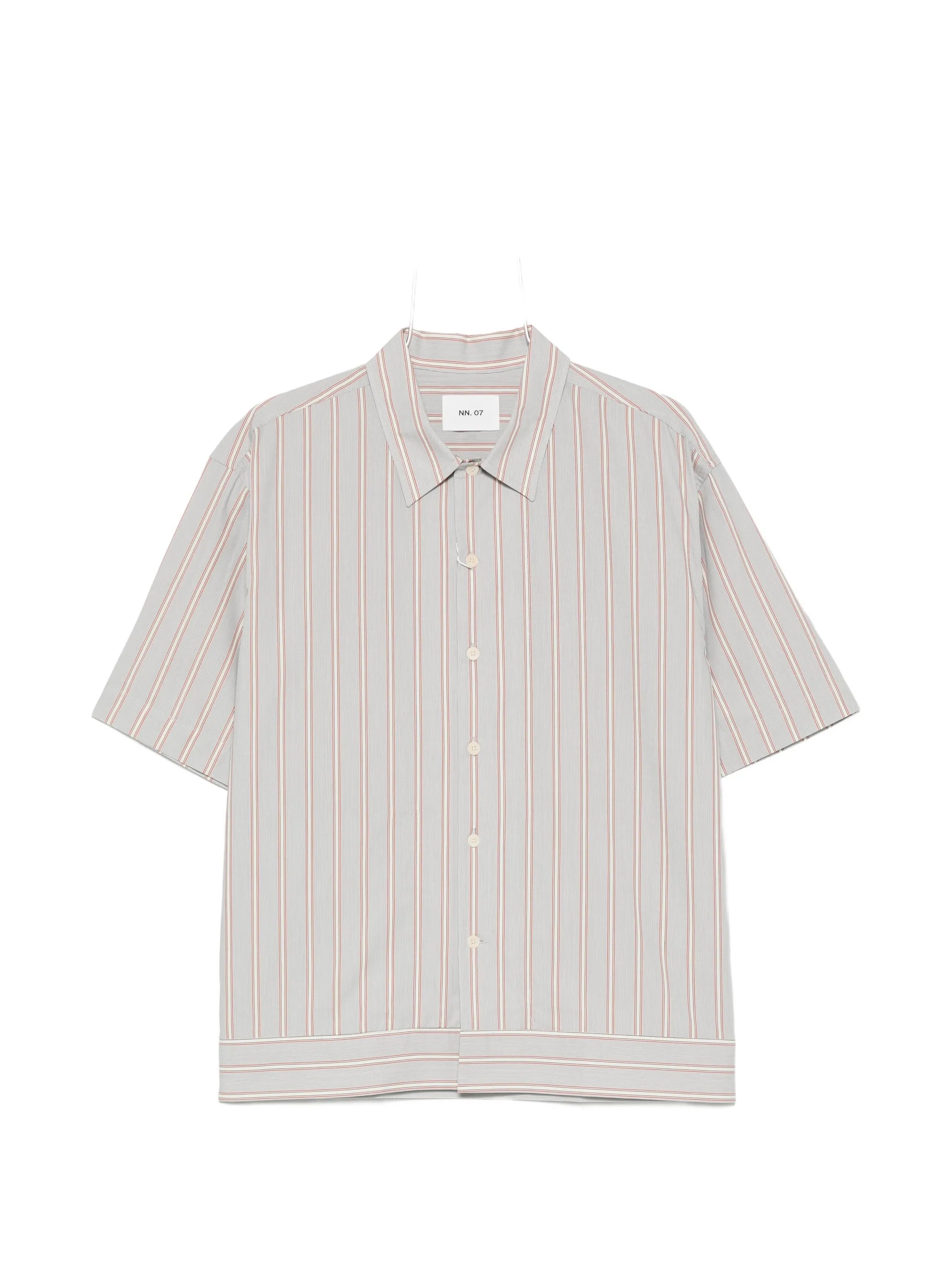 striped short-sleeve shirt