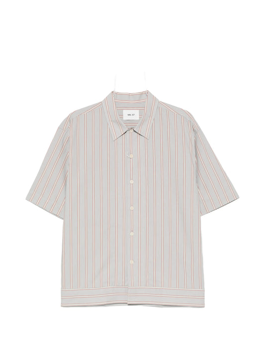 striped short-sleeve shirt
