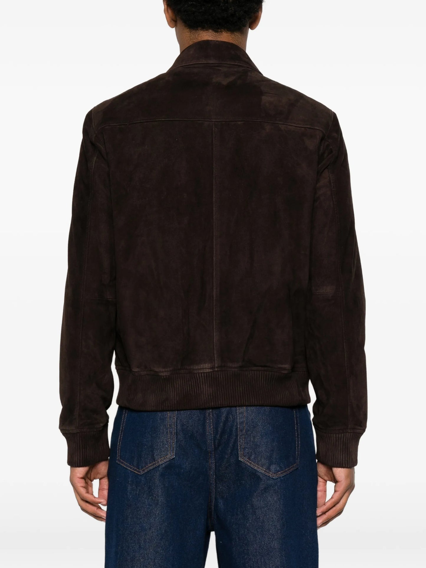 Owen zip-fastening leather jacket