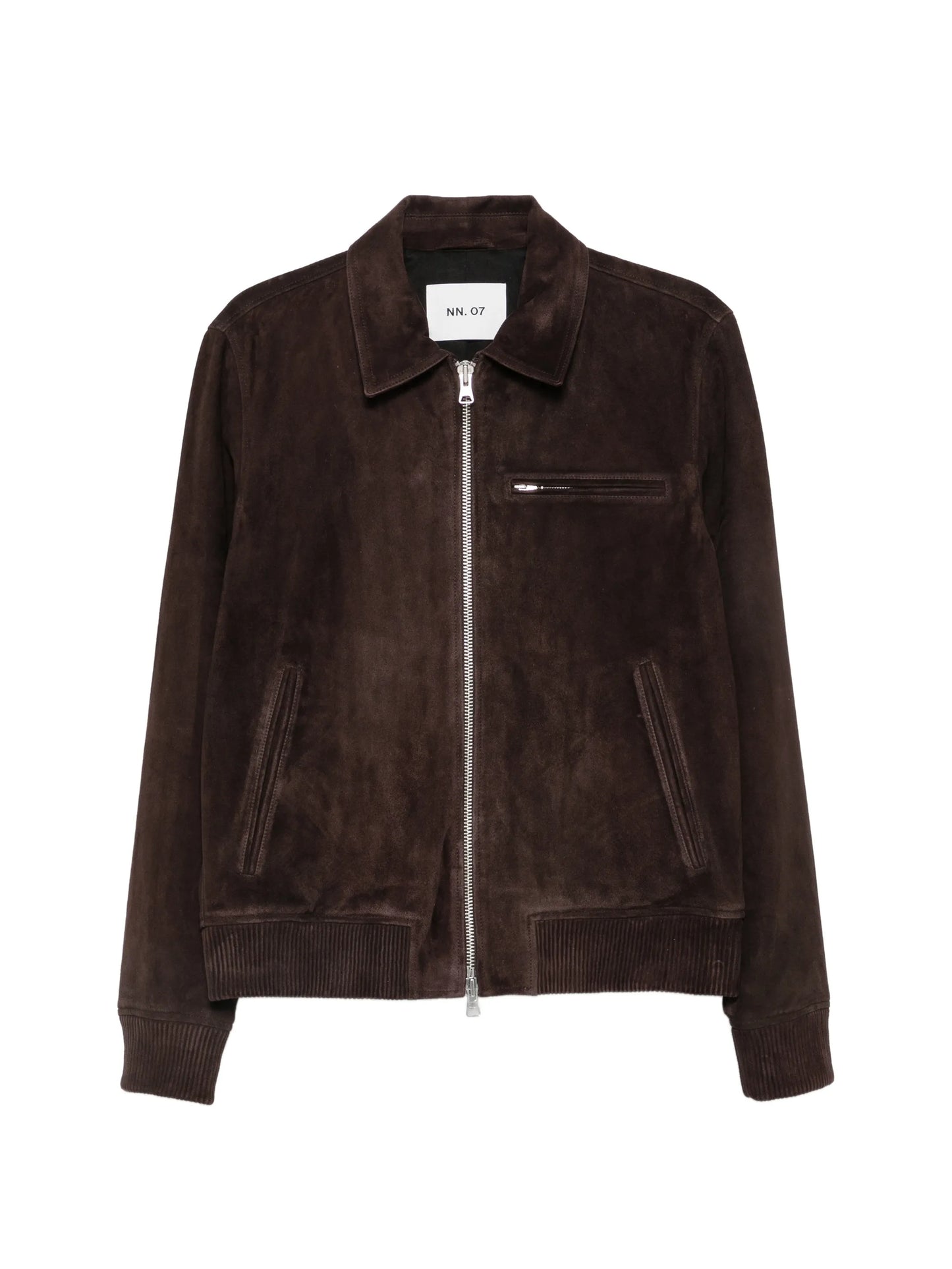 Owen zip-fastening leather jacket