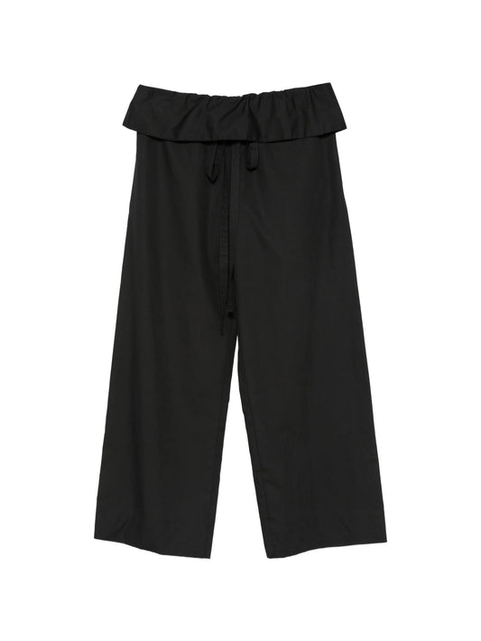 peplum drawstring trousers