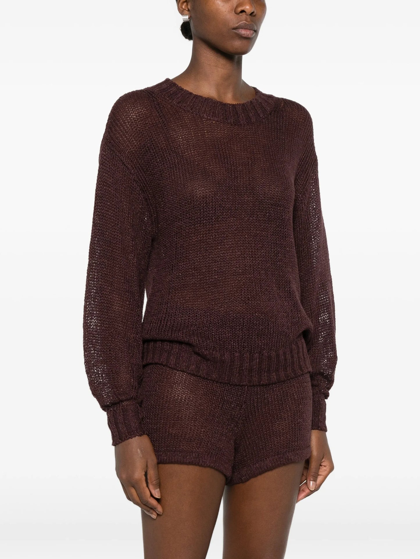 open-knit sweater