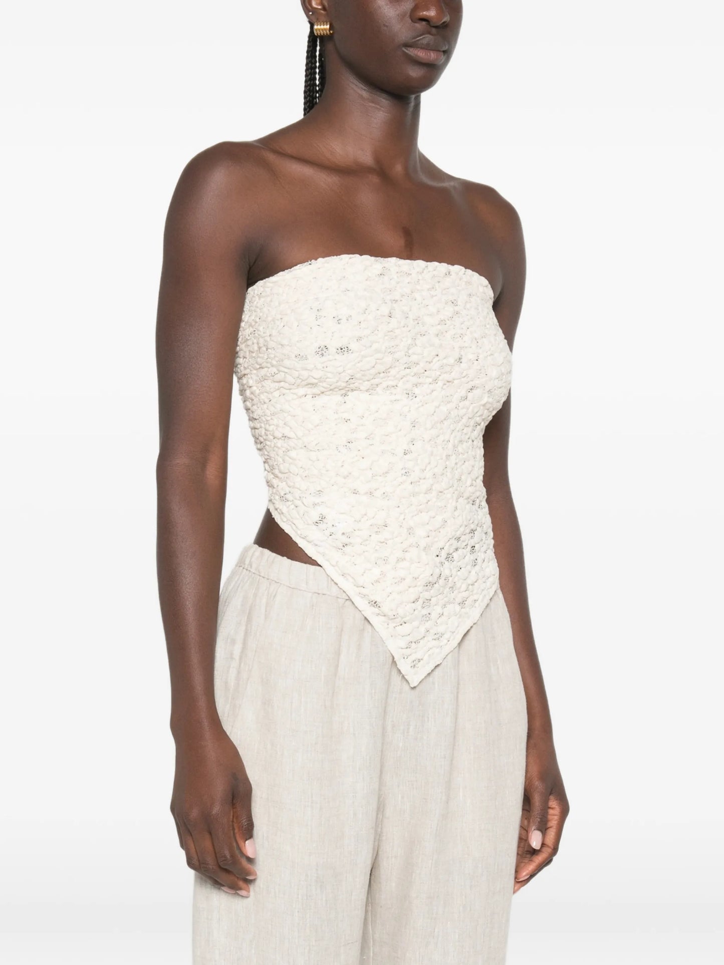 lace-construction top