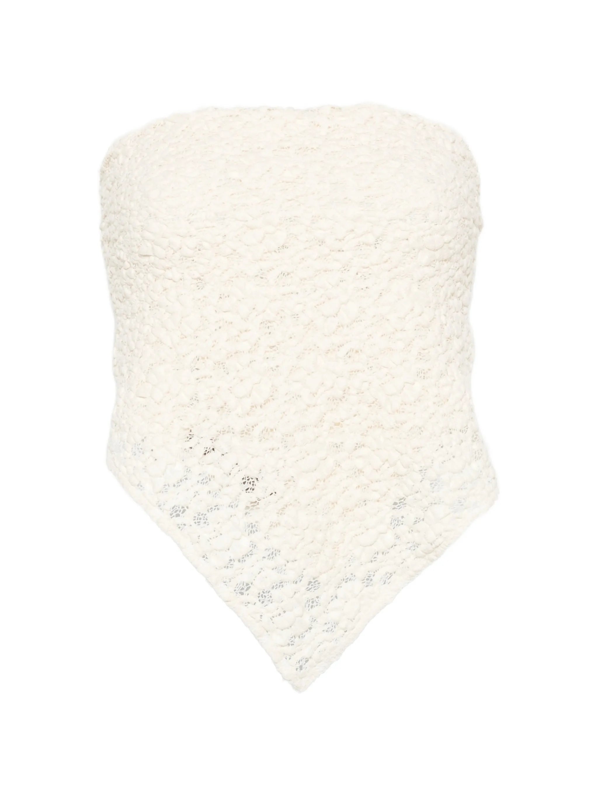 lace-construction top