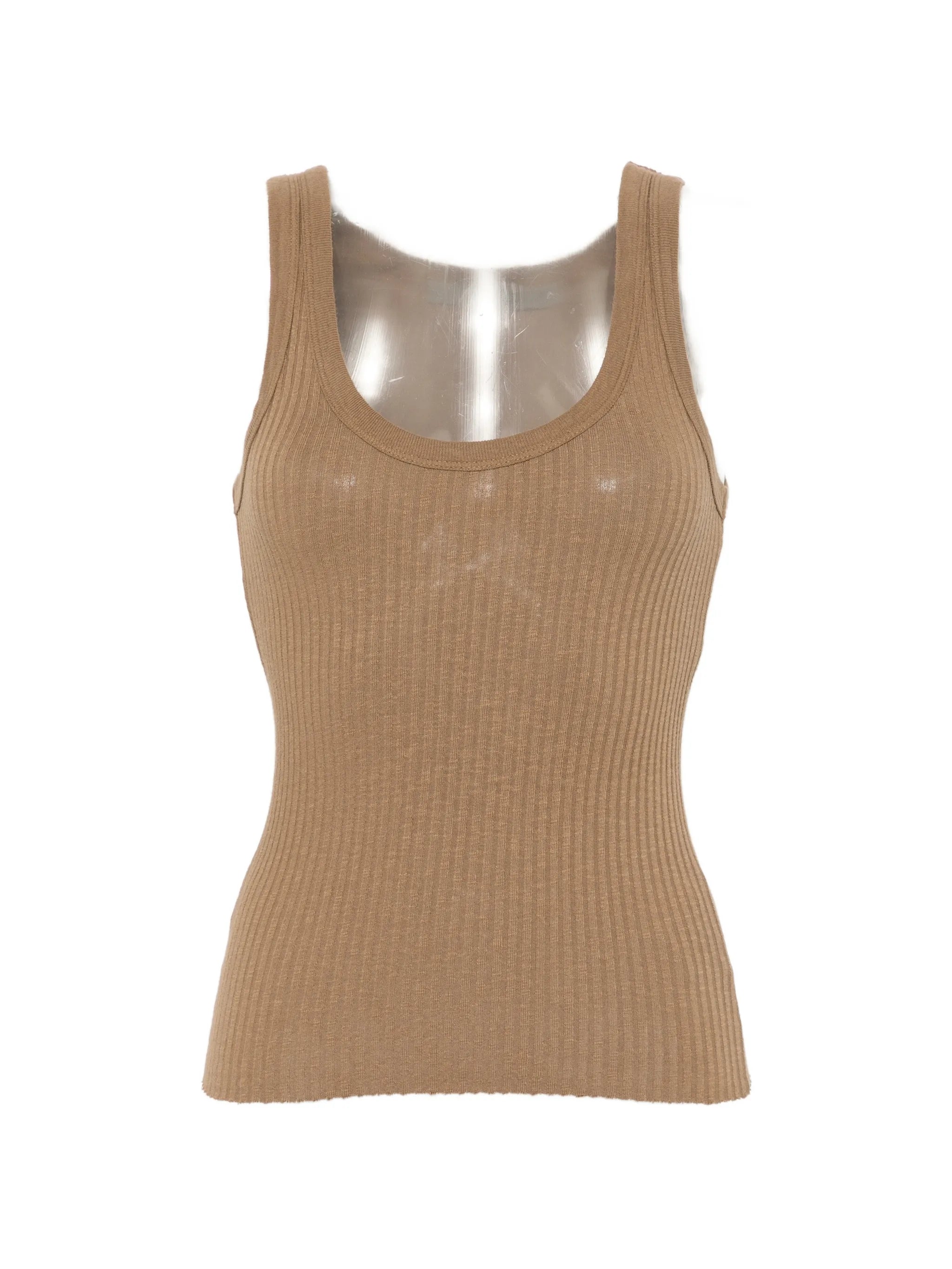 Military scoop-neck tank top