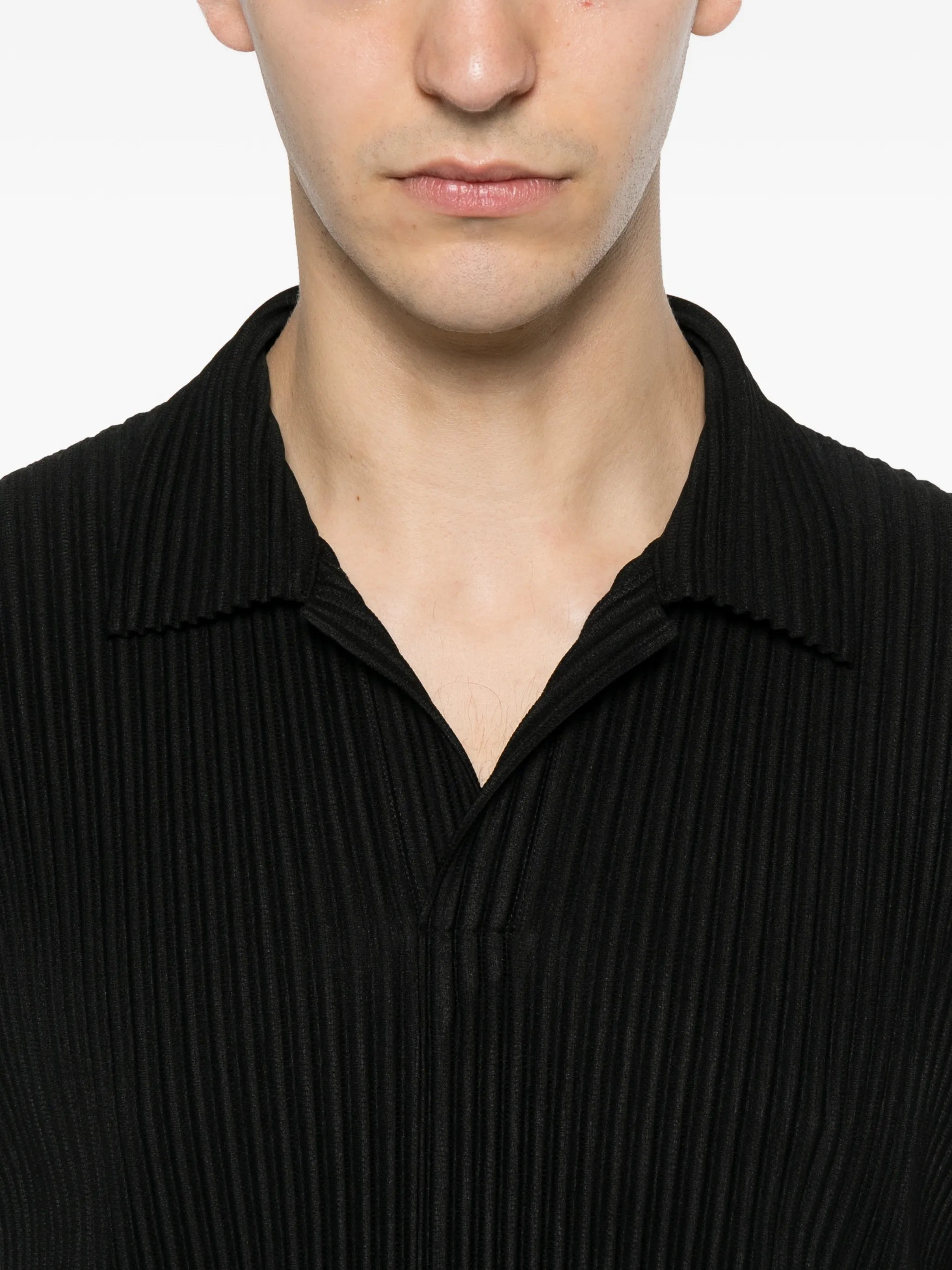 pleated short-sleeve T-shirt