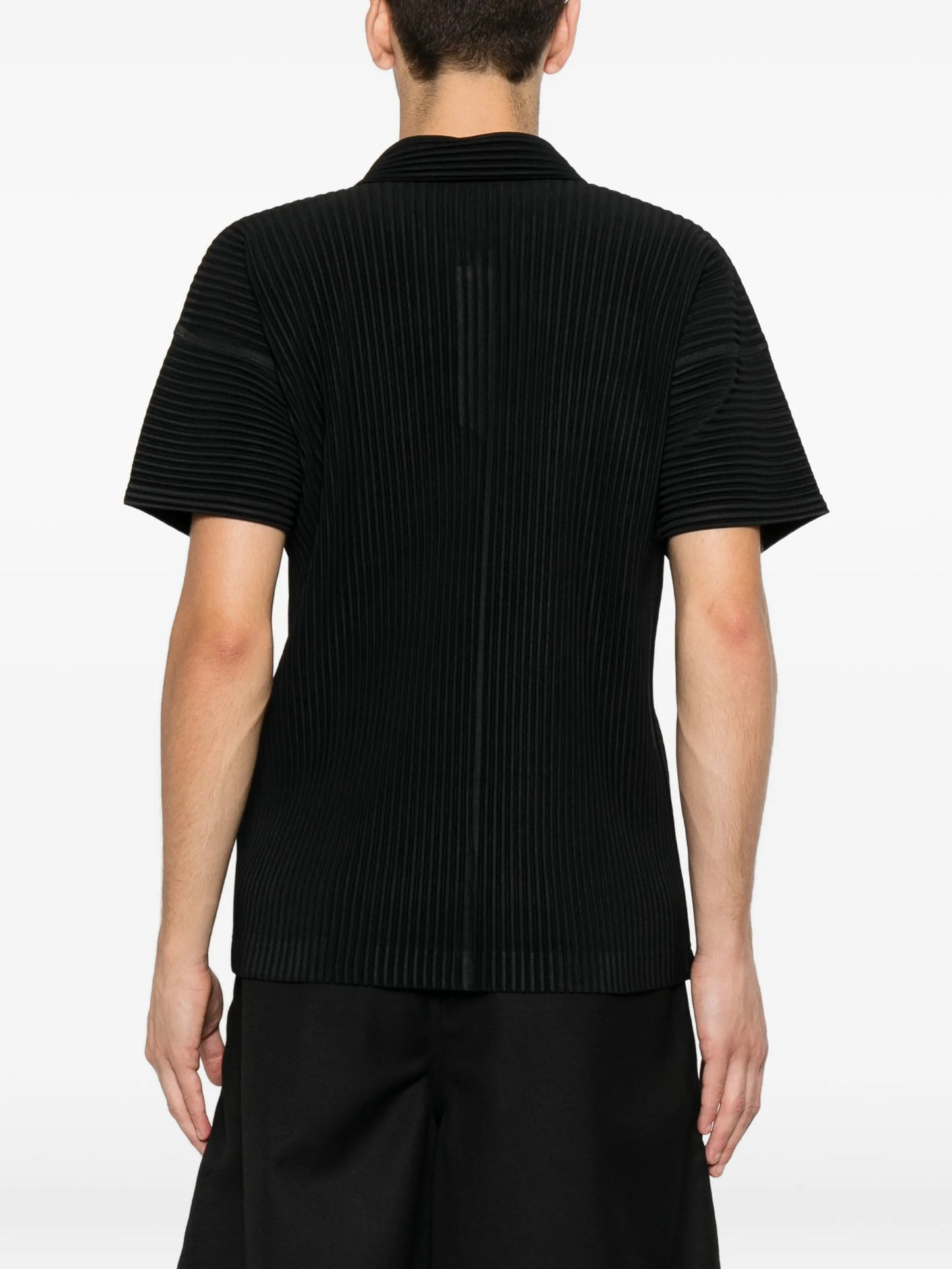 pleated short-sleeve T-shirt