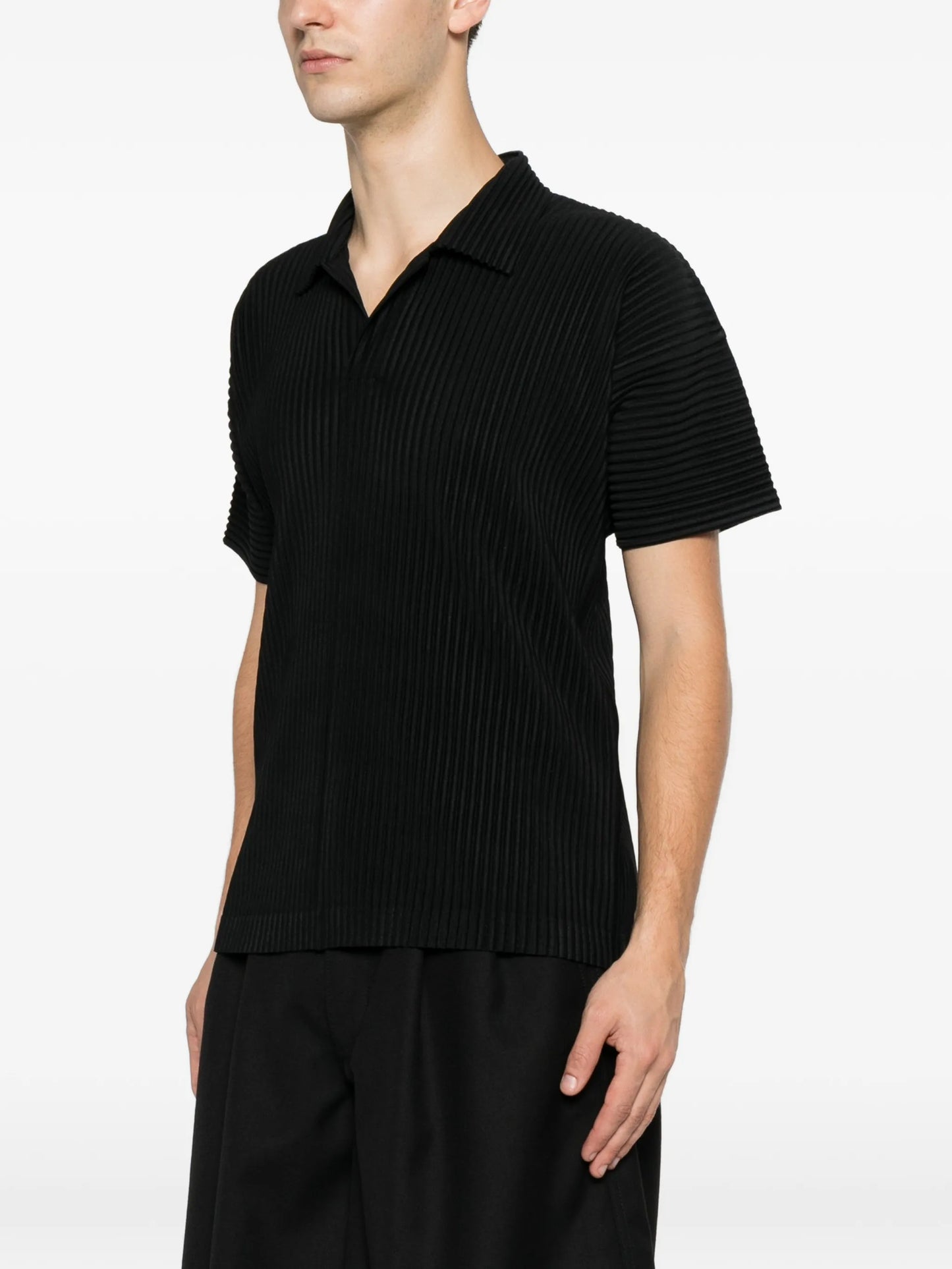 pleated short-sleeve T-shirt