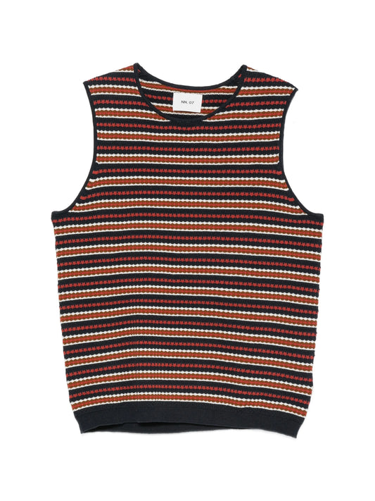Bari 6686 striped knitted vest