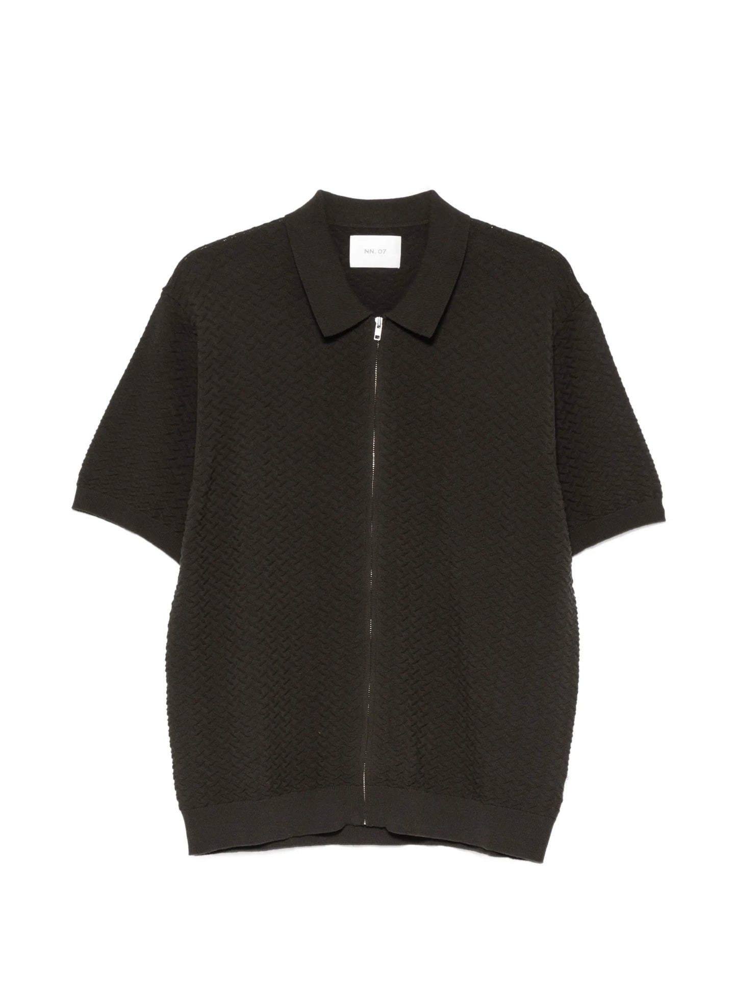 Gustav 60016 zip-up knitted shirt