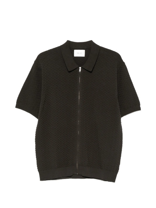 Gustav 60016 zip-up knitted shirt