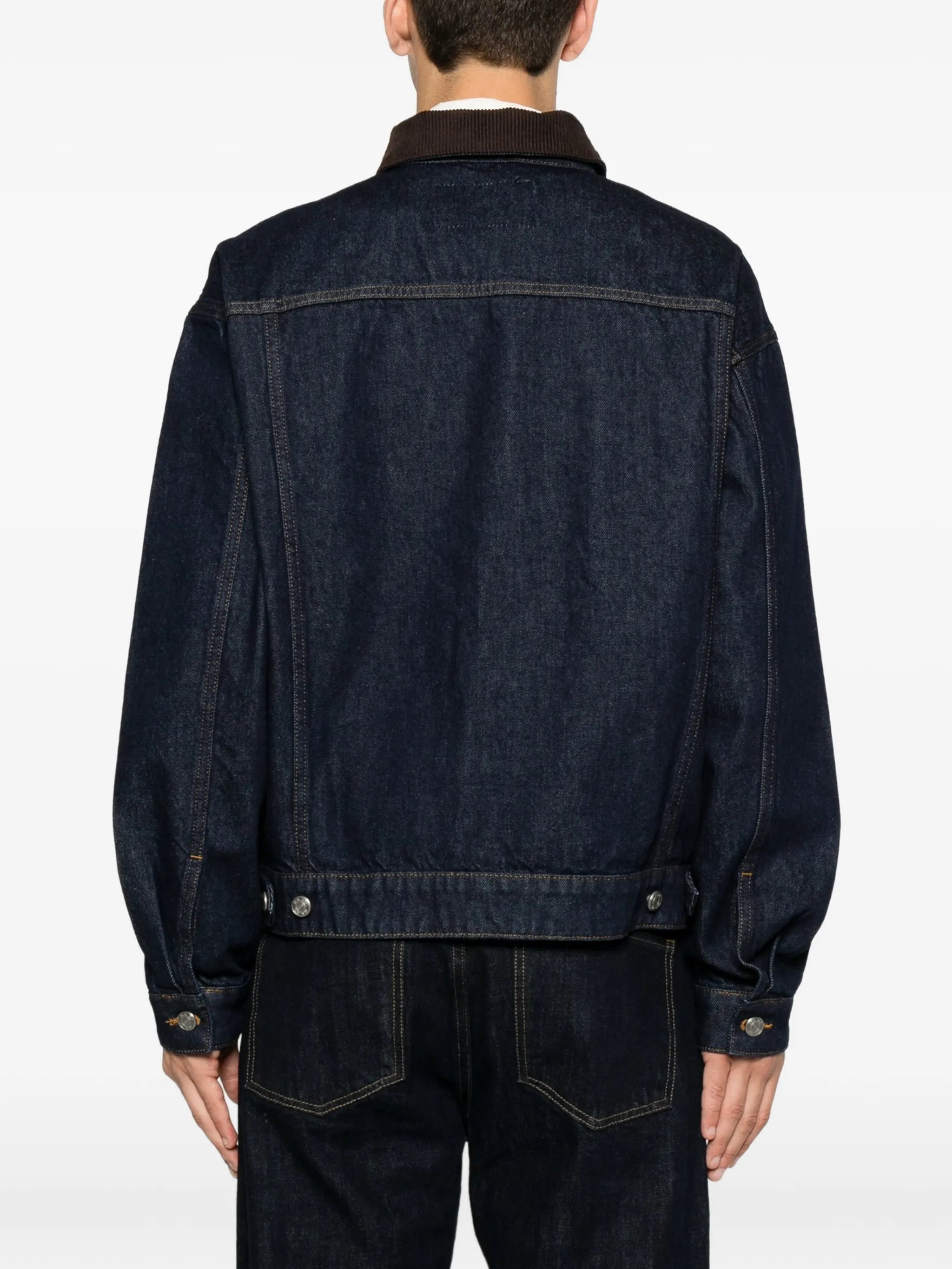 Roy 1882 corduroy-collar denim jacket