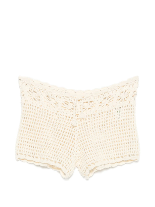 Lido crochet-knit shorts