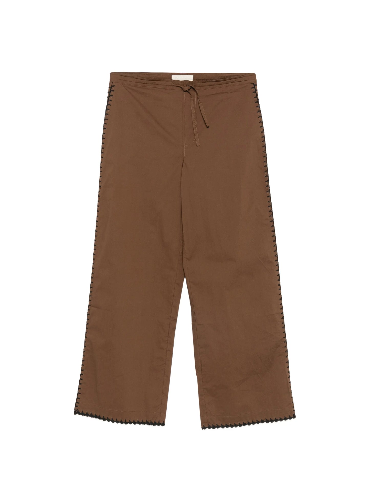 whipstitch-trim palazzo pants