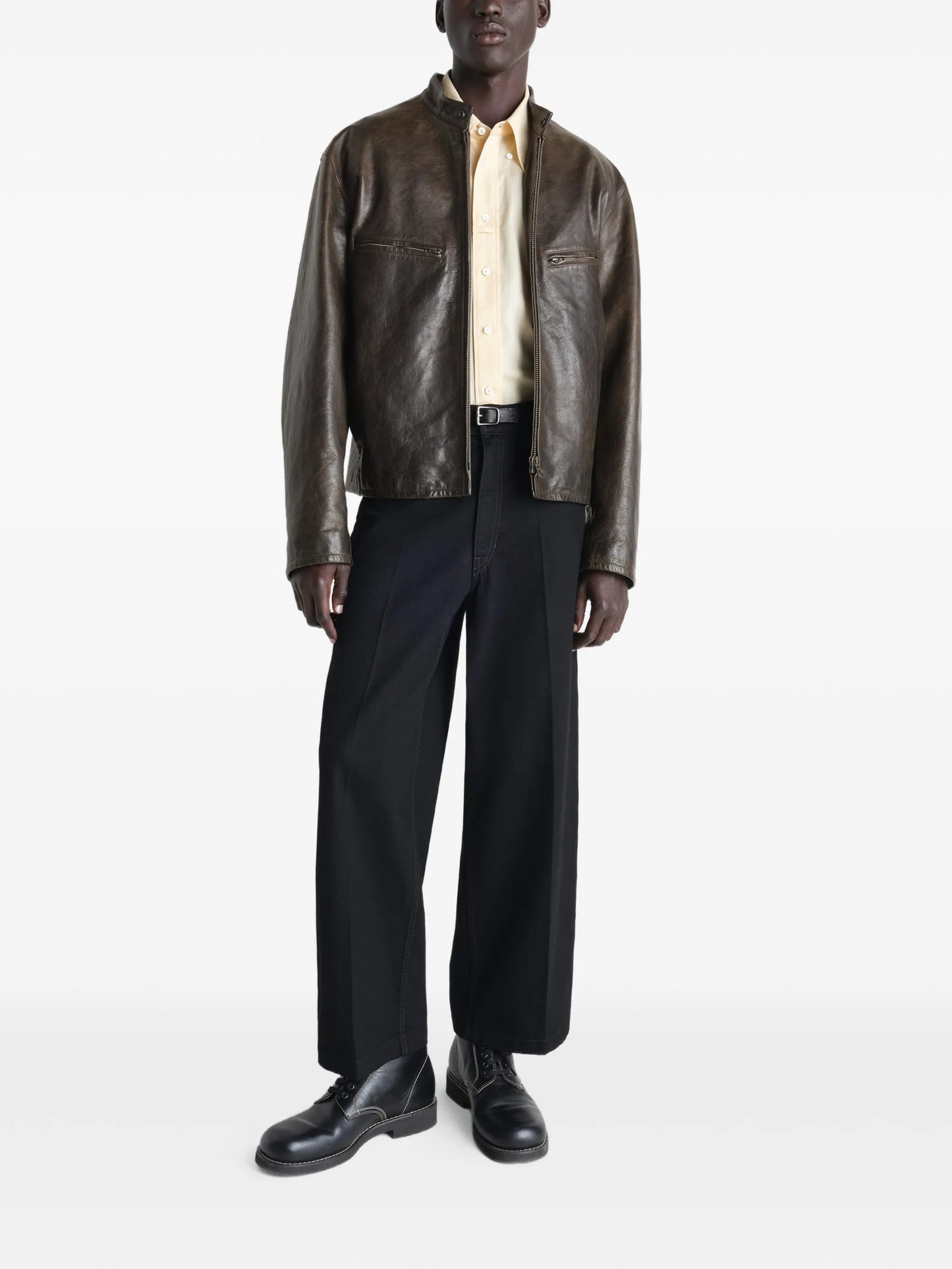 leather biker jacket