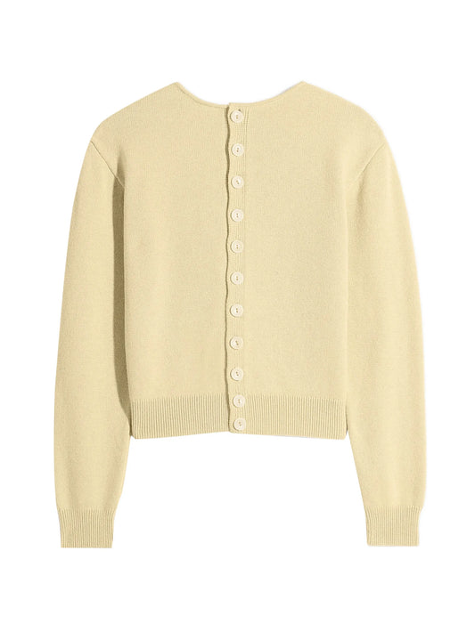 buttoned reversible cardigan