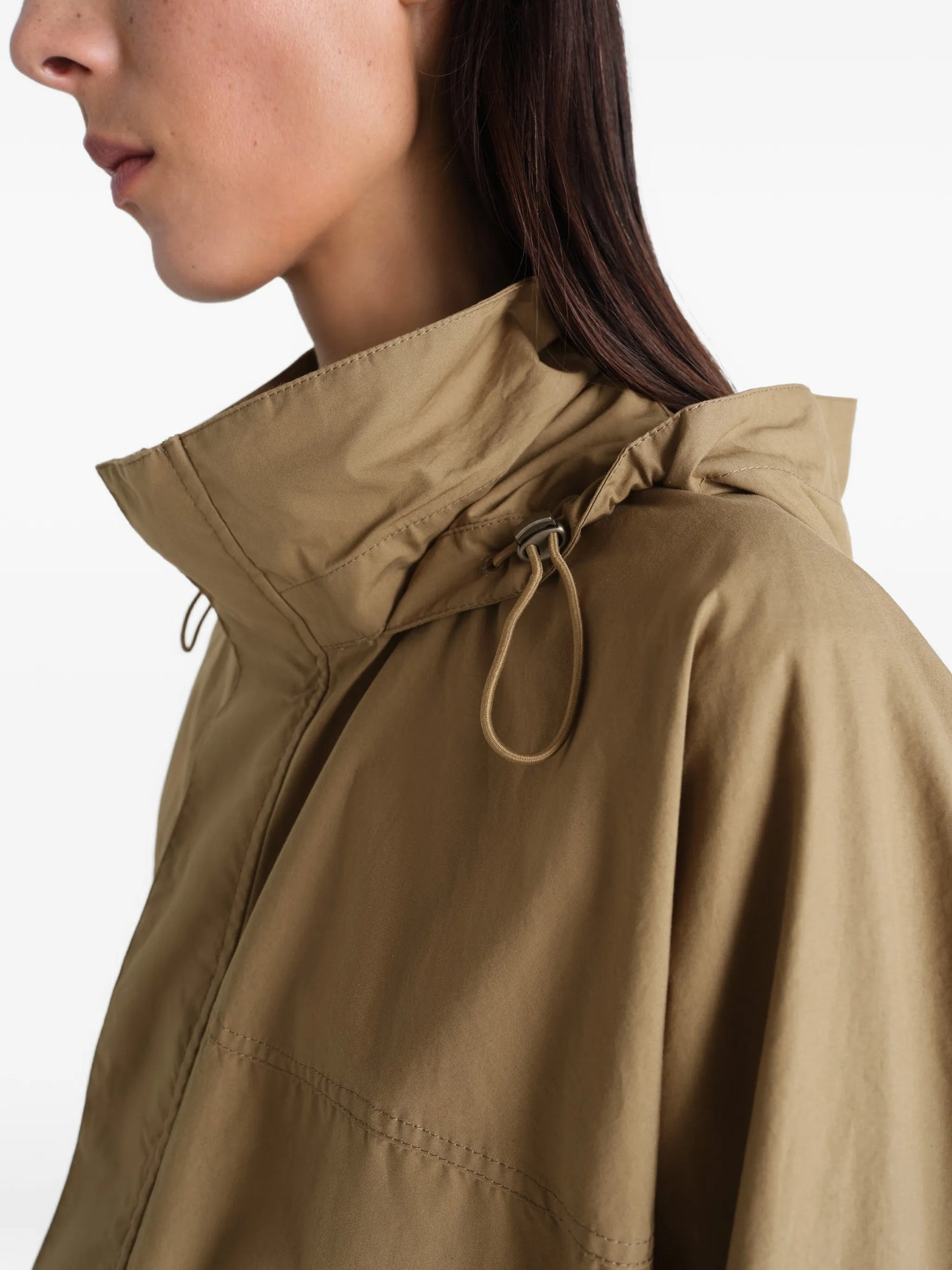 hooded rain parka