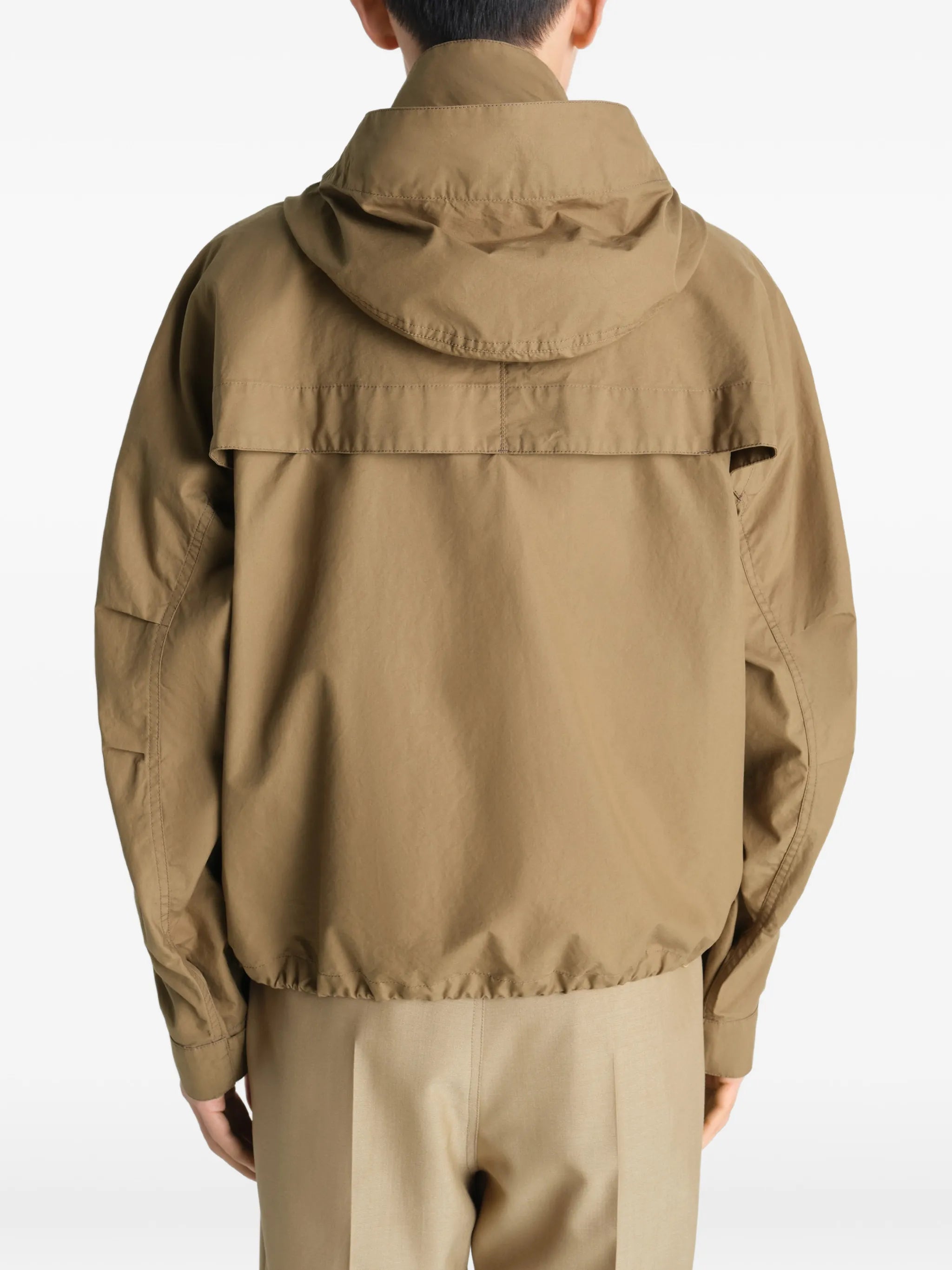 hooded pockets rain parka