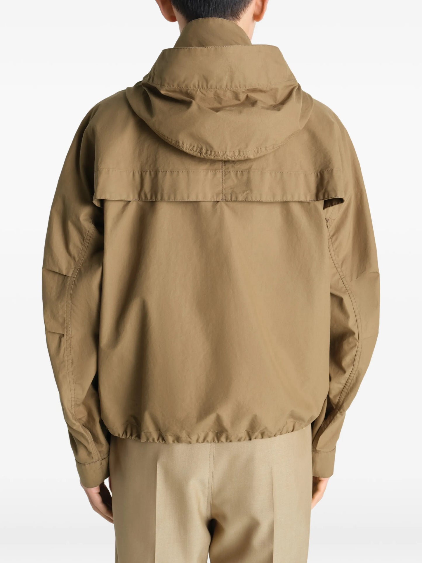 hooded pockets rain parka