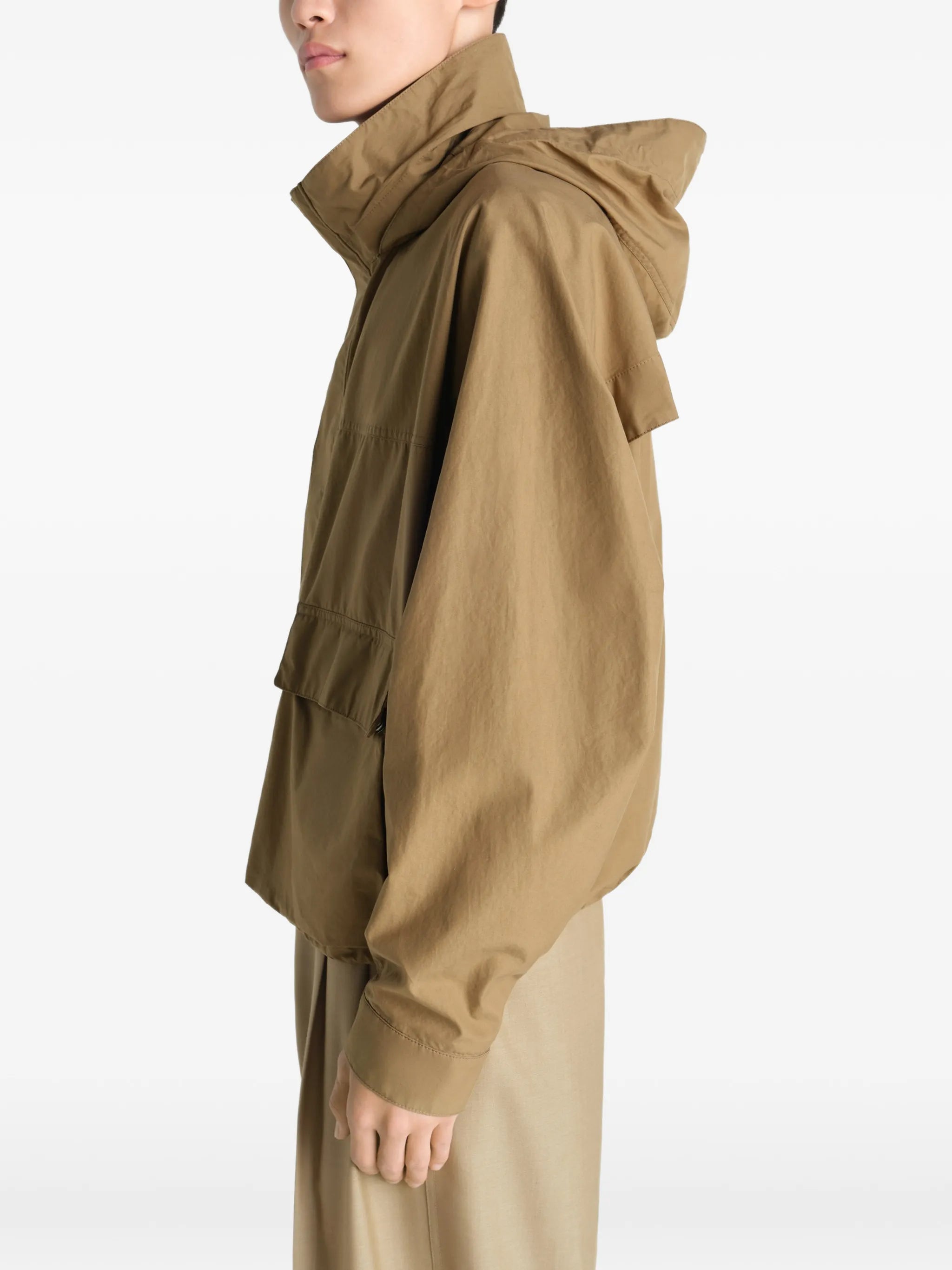hooded rain parka