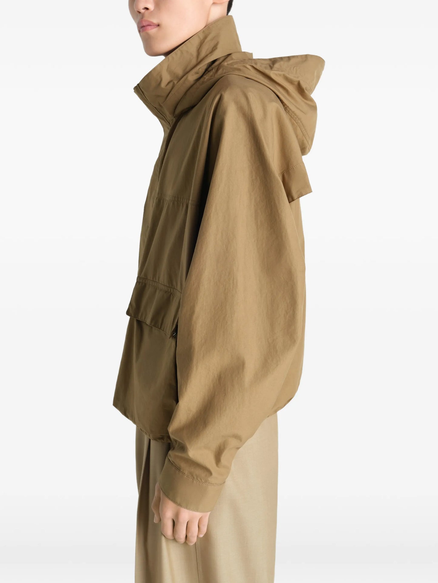 hooded rain parka