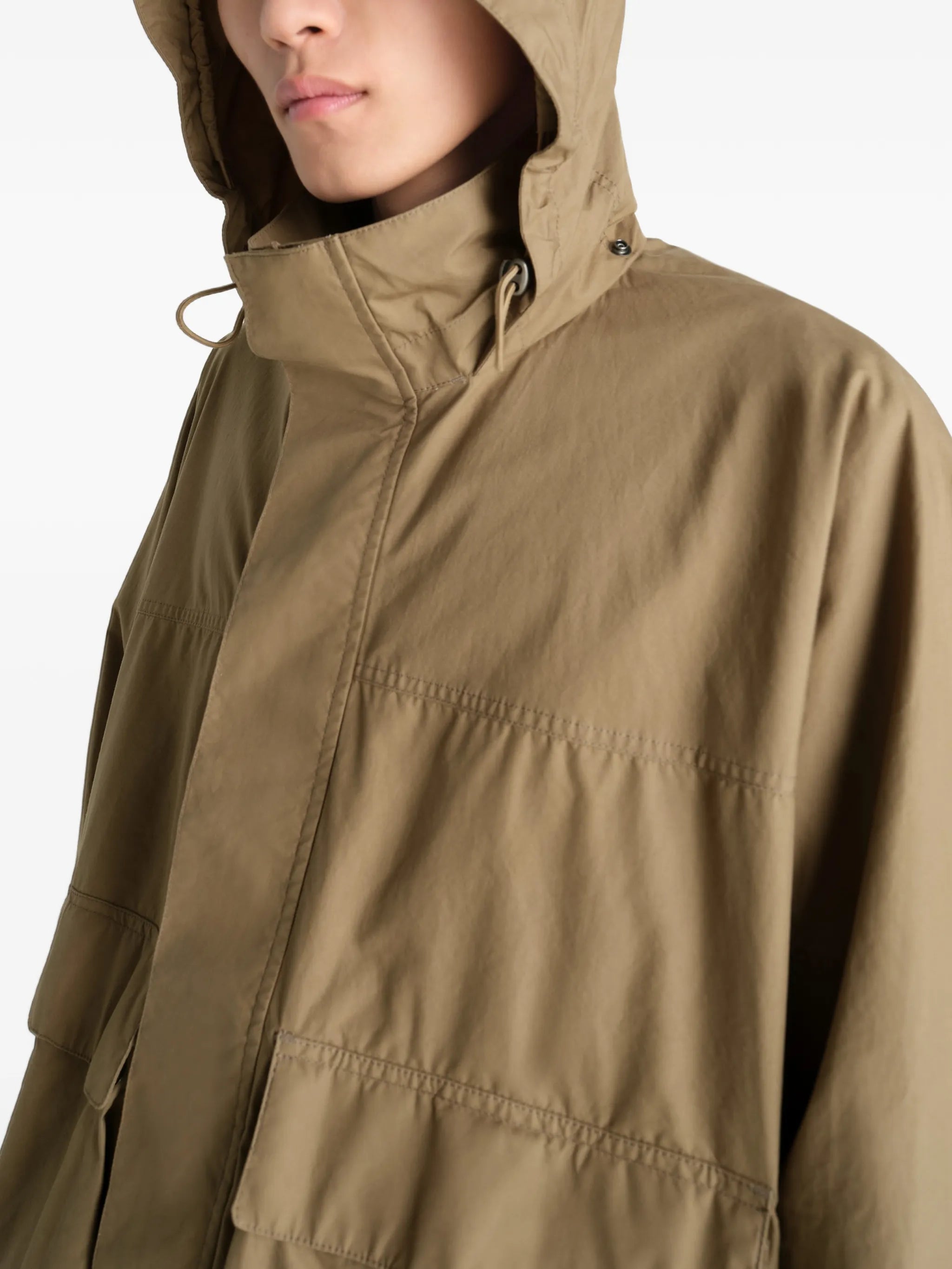 hooded rain parka